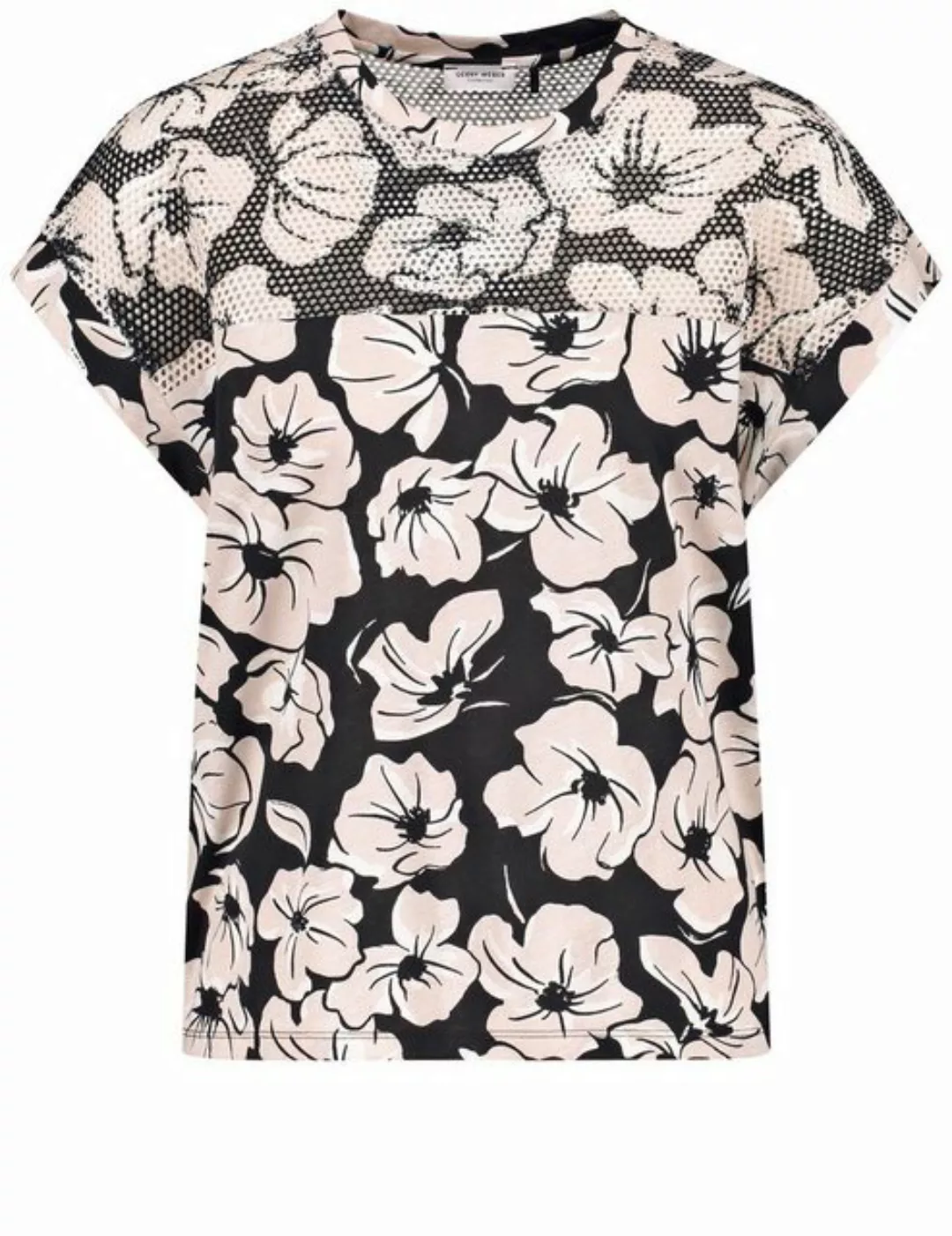 GERRY WEBER Shirttop Kurzarmshirt mit Meshpasse günstig online kaufen