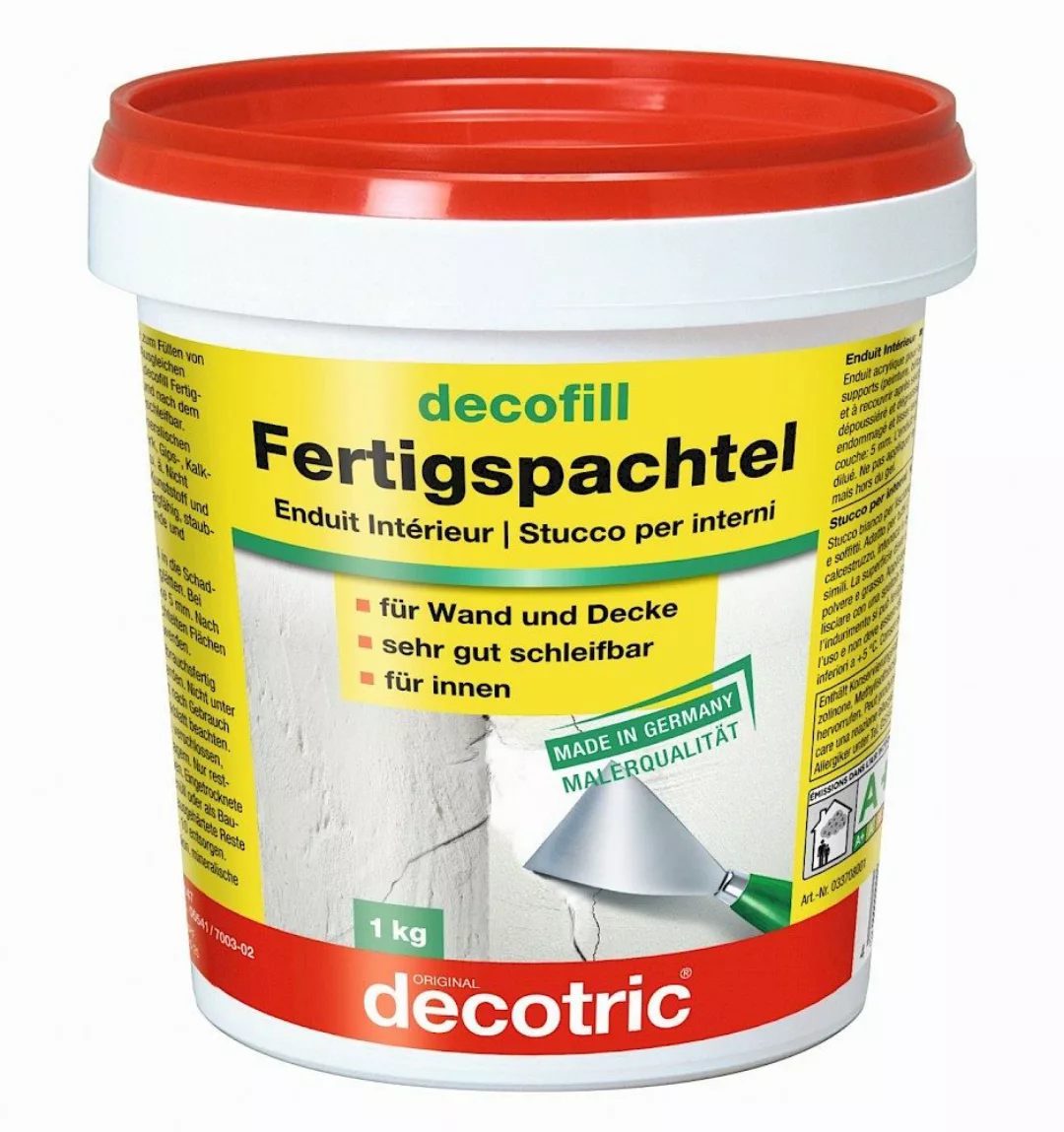 decotric® Spachtelmasse, Fertigspachtel 1 kg günstig online kaufen