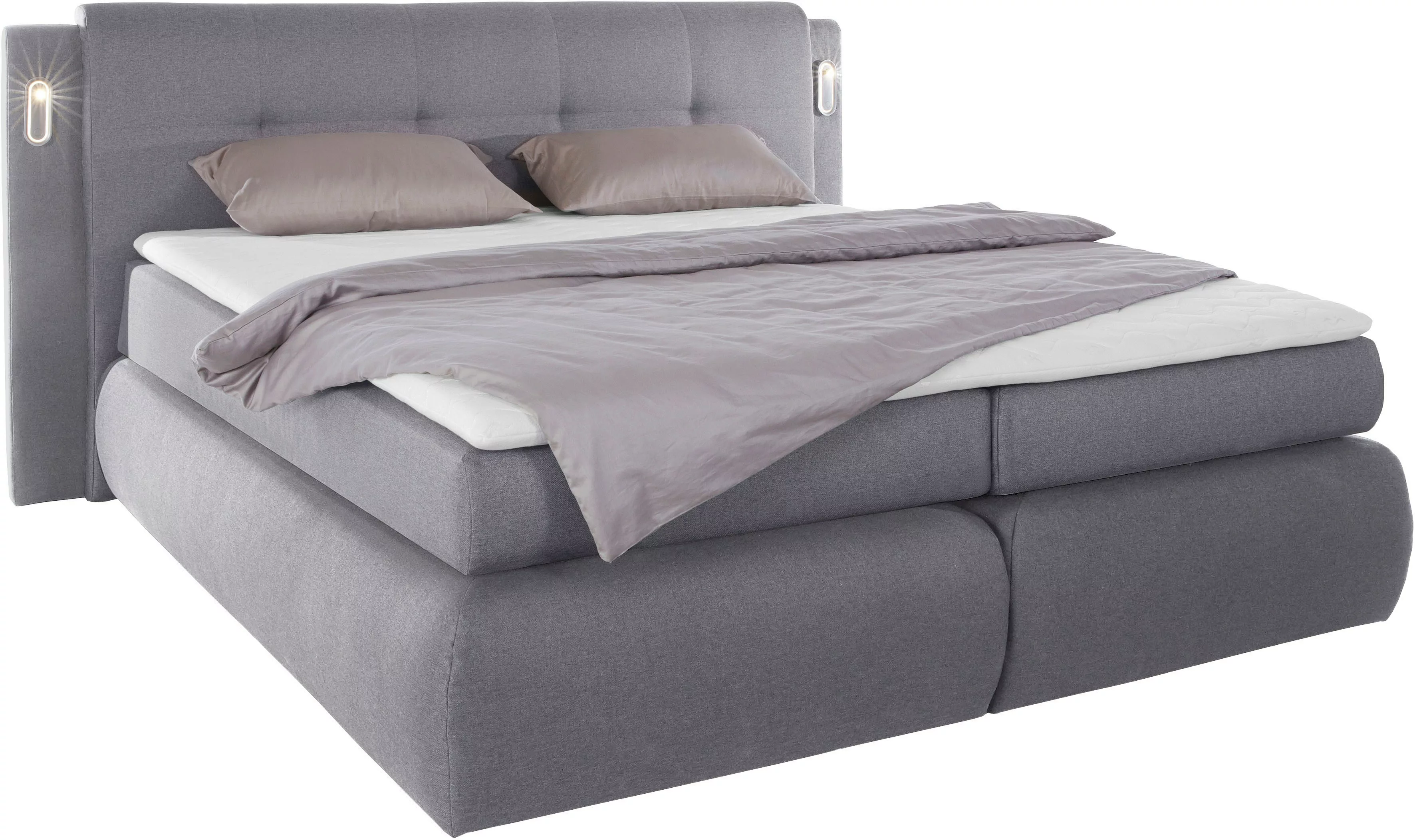 COLLECTION AB Boxspringbett »Borna«, inklusive Bettkasten, LED-Beleuchtung günstig online kaufen