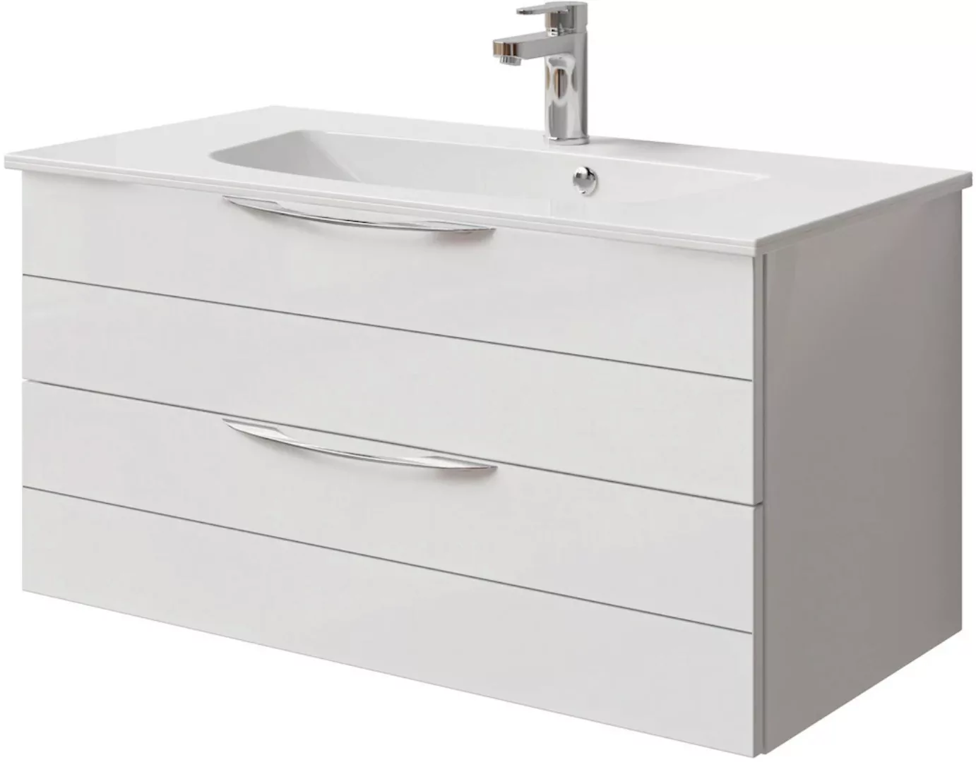 Saphir Waschtisch "Serie 6025 Mineralmarmor-Waschtisch mit Unterschrank, 97 günstig online kaufen