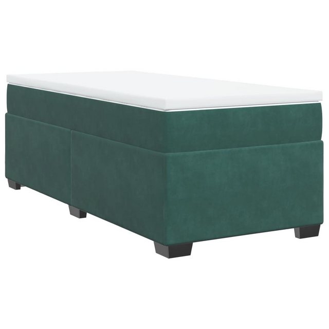 vidaXL Bett Boxspringbett mit Matratze Dunkelgrün 90x190 cm Samt günstig online kaufen