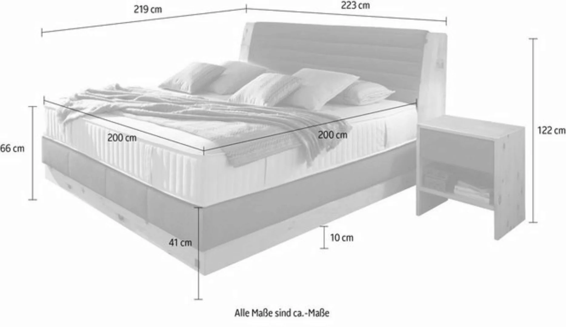 alina Boxspringbett Chalet, Grand Comfort TF 1000 PM, Zirbenholz natur geöl günstig online kaufen