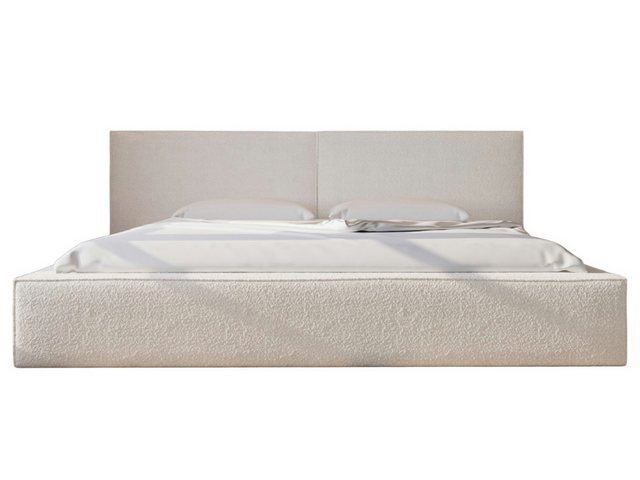 MOEBLO Polsterbett aus Bouclé Bett 06 (Bezug: Boucle, Doppelbett mit Kopfst günstig online kaufen