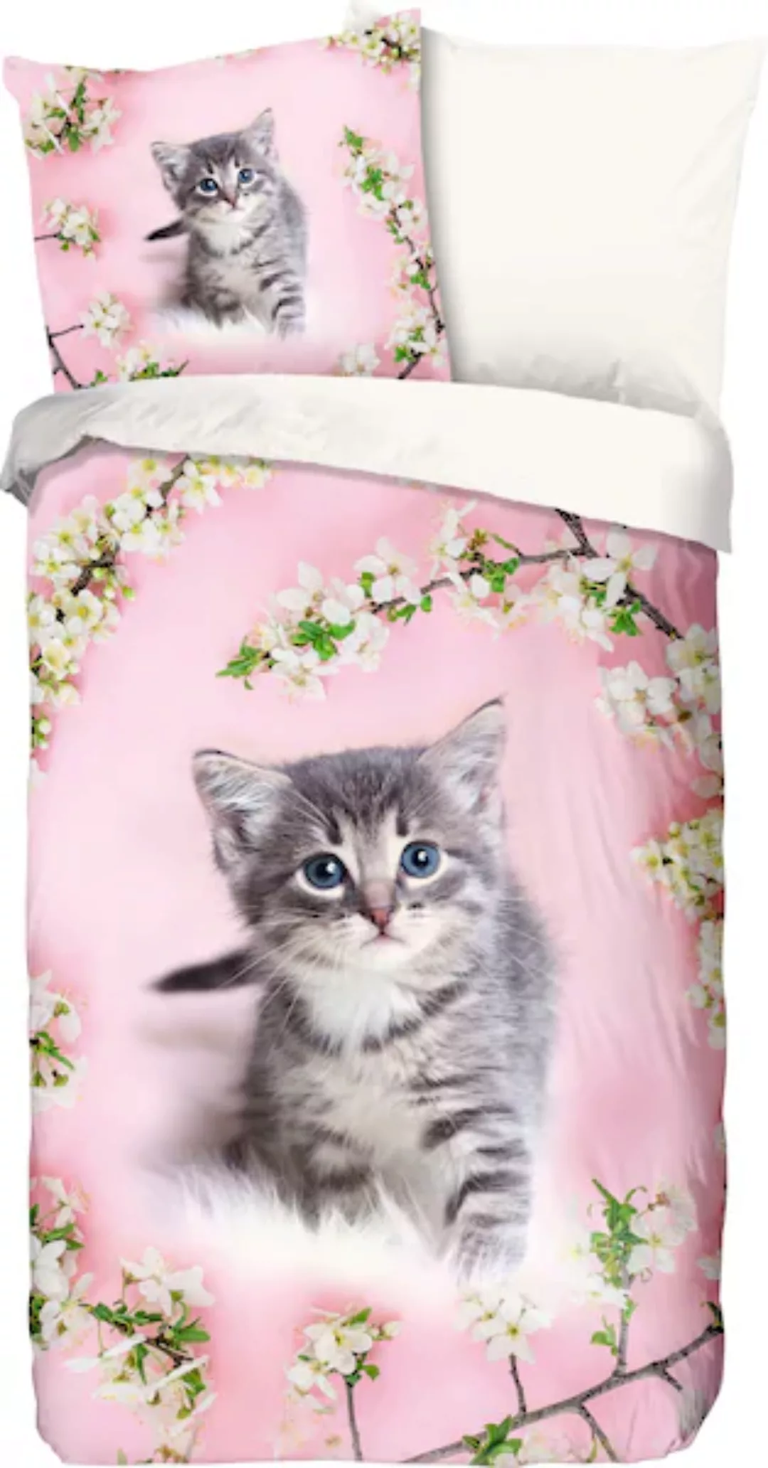 good morning Kinderbettwäsche »Pussycat«, (2 tlg.), 100% Baumwolle günstig online kaufen