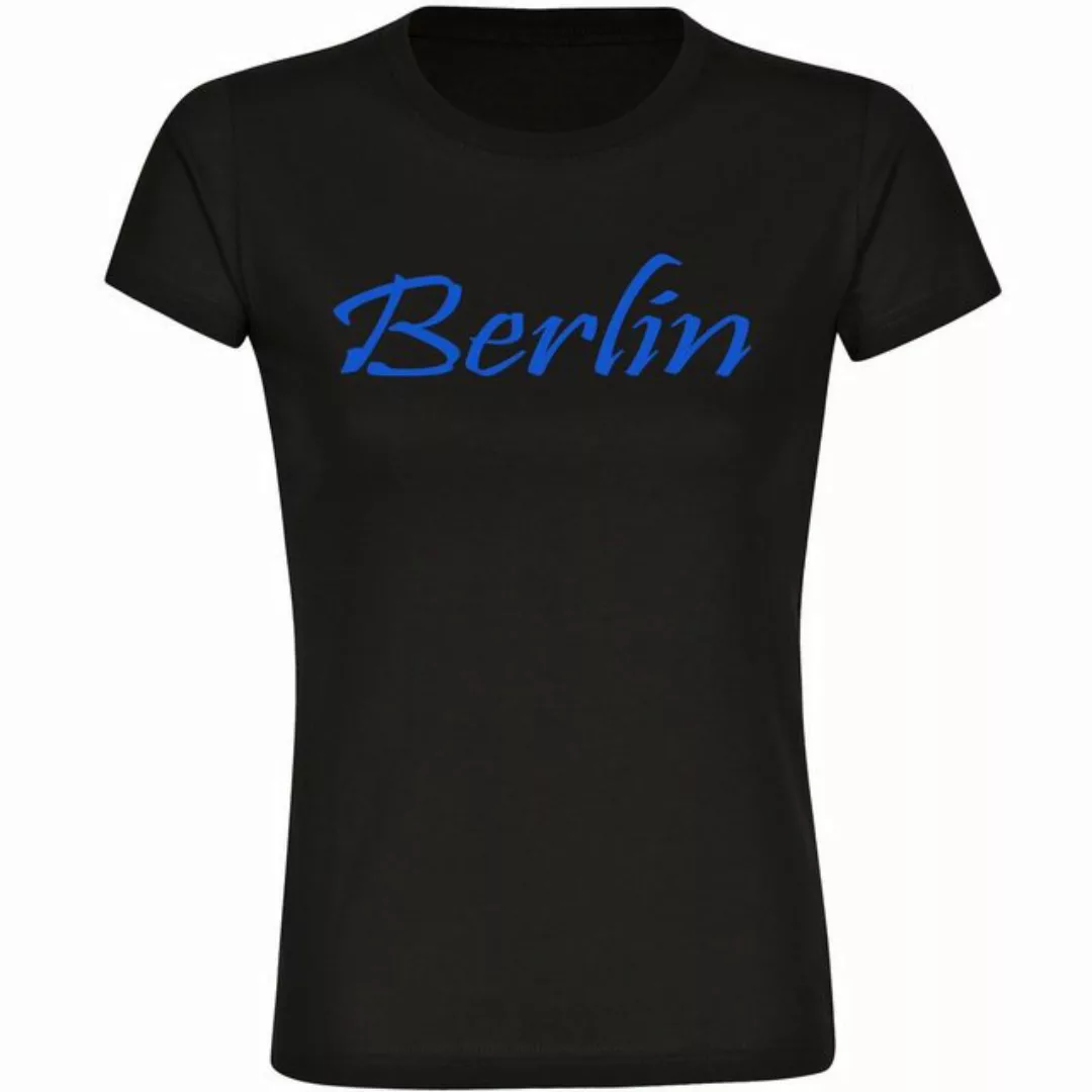 multifanshop T-Shirt Damen Berlin blau - Schriftzug - Frauen günstig online kaufen