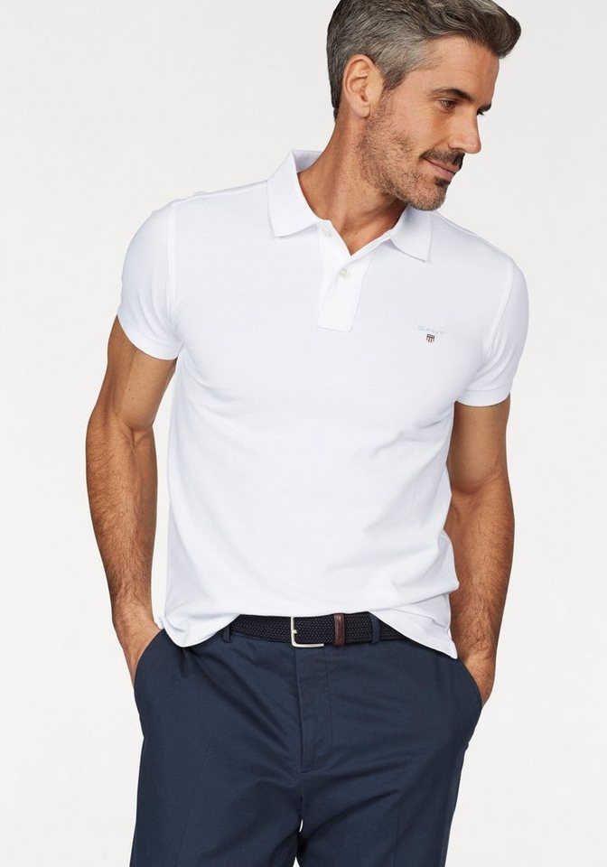 Gant Poloshirt ORIGINAL PIQUE SS RUGGER mit Flachstrickkragen günstig online kaufen