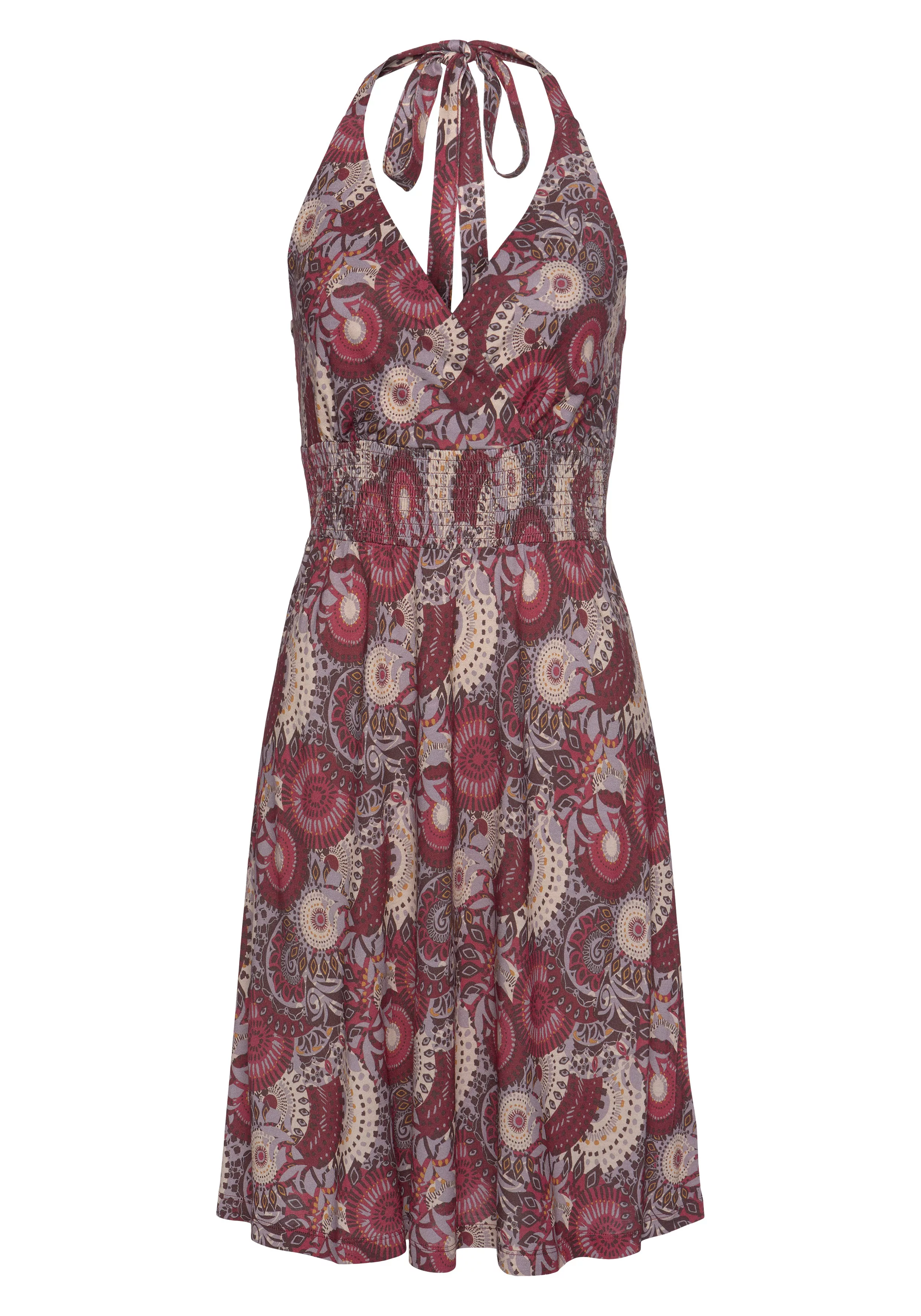 LASCANA Neckholderkleid, mit Alloverprint und V-Ausschnitt, Sommerkleid, St günstig online kaufen