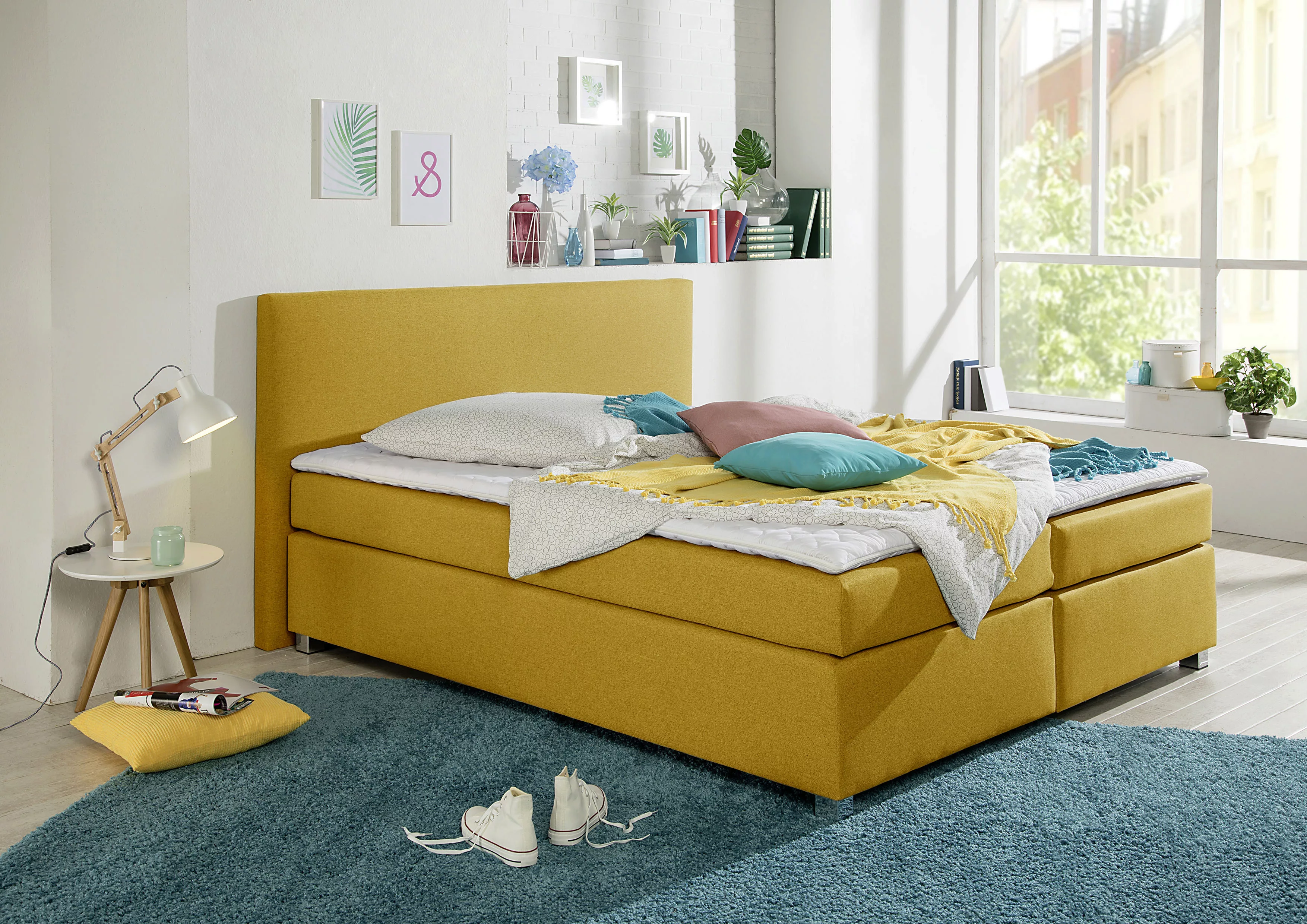 INOSIGN Boxspringbett »Eliana«, inkl. Topper, in 4 Breiten, 3 Matratzenarte günstig online kaufen