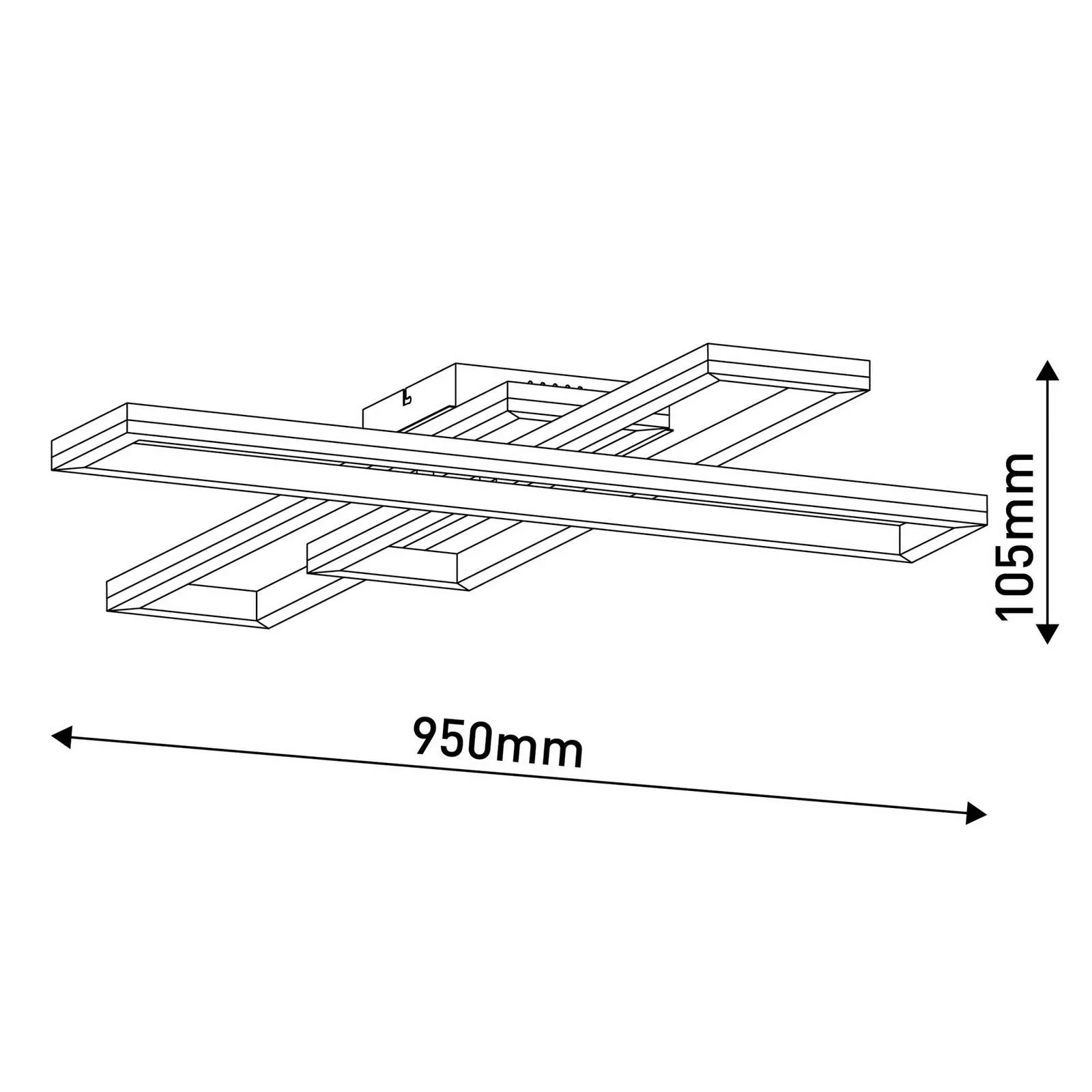 LED-Deckenleuchte Bantry, drei Rechtecke, CCT, RGB günstig online kaufen