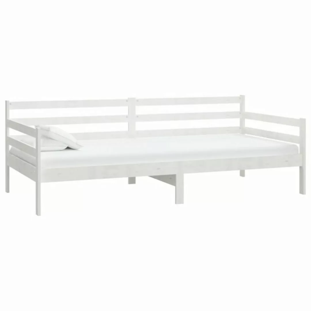 vidaXL Bett Tagesbett Weiß 90x200 cm Massivholz Kiefer günstig online kaufen