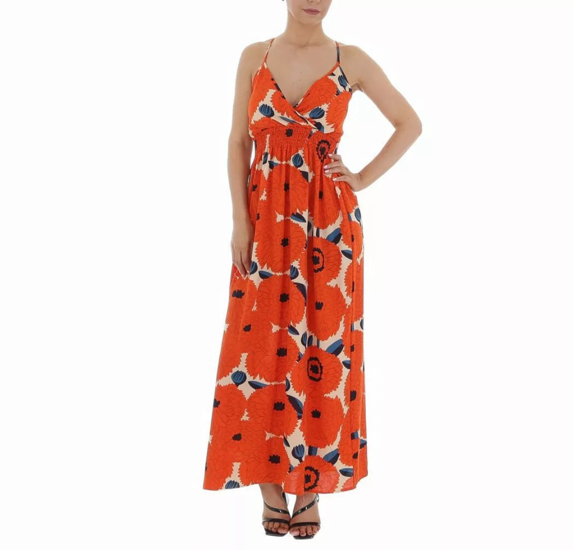 Ital-Design Sommerkleid Damen Freizeit Wickeloptik Geblümt Maxikleid in Ora günstig online kaufen