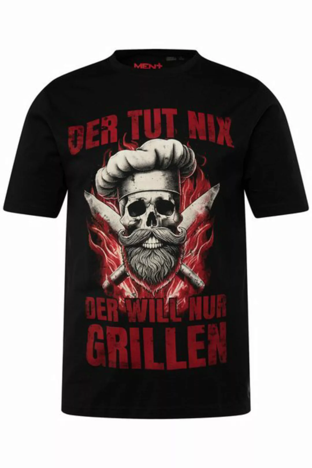 Men Plus T-Shirt Men+ T-Shirt Halbarm Grillen bis 8 XL günstig online kaufen