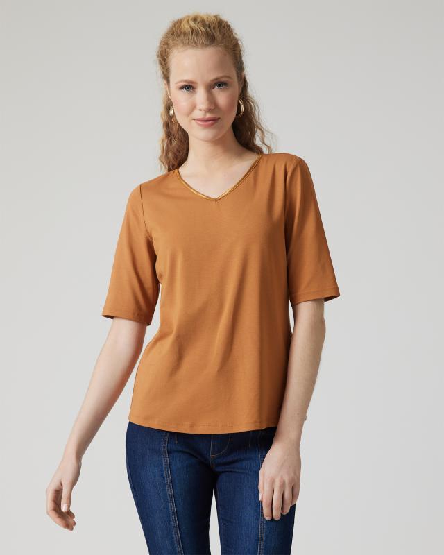 Judith Williams Basic-Shirt mit Plakette günstig online kaufen