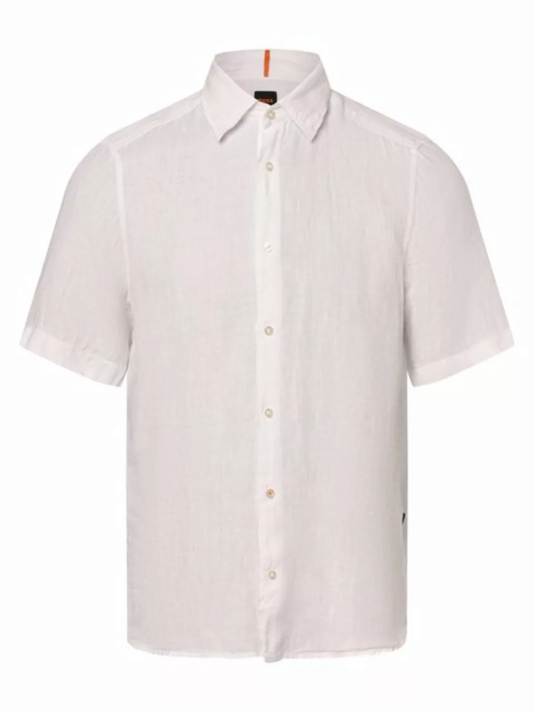 BOSS Rash Short Sleeve Hemd Leinen Weiß - Größe XL günstig online kaufen