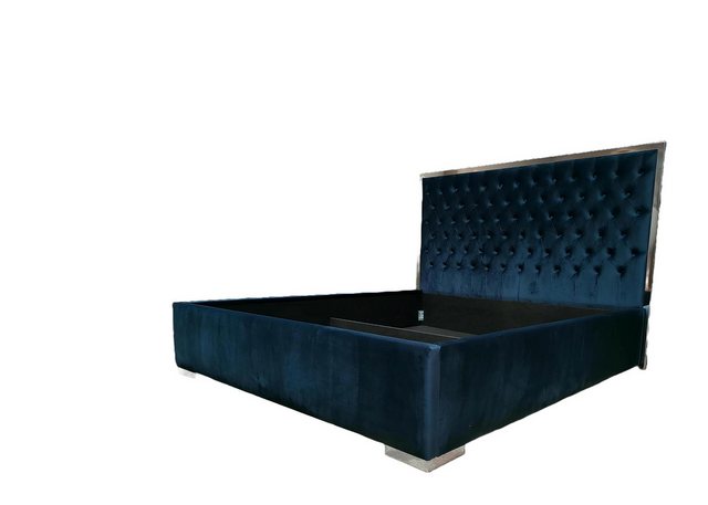 Xlmoebel Bett Luxuriöses Doppelbett mit blauem Polsterdesign, 180x200cm, fü günstig online kaufen