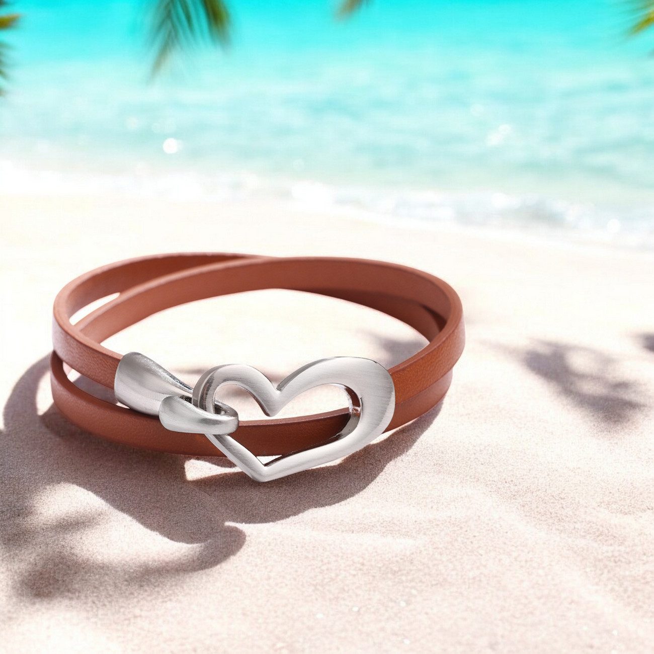 KARMA Wickelarmband Damen Herz PU Leder günstig online kaufen