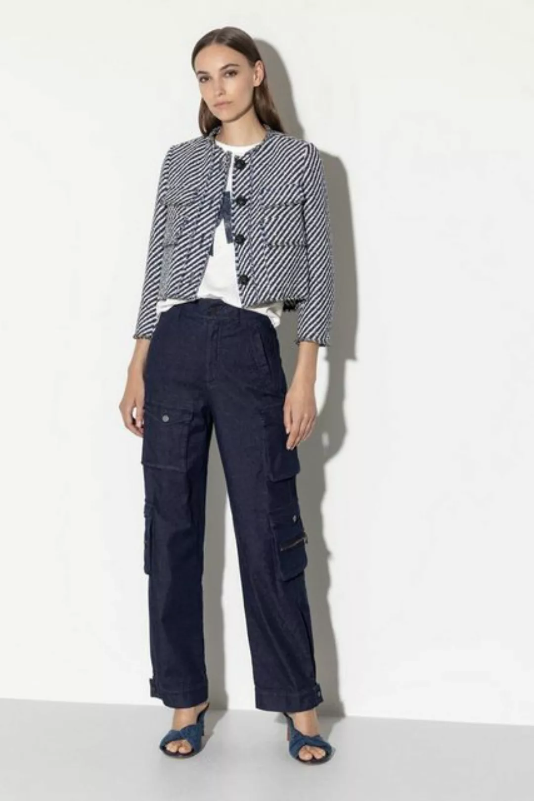 Luisa Cerano Outdoorjacke Jacke in Two-Tone-Tweed, print günstig online kaufen