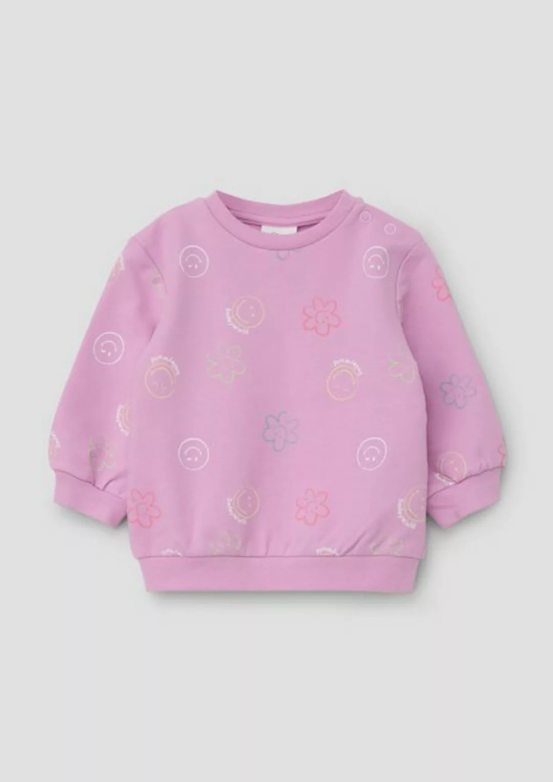 s.Oliver Sweatshirt Sweatshirt mit All-over-Smiley®-Print günstig online kaufen