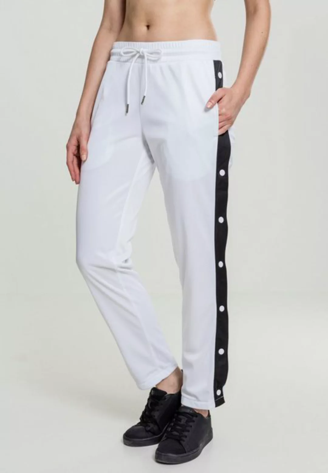 URBAN CLASSICS Stoffhose "Urban Classics Damen Ladies Button Up Track Pants günstig online kaufen