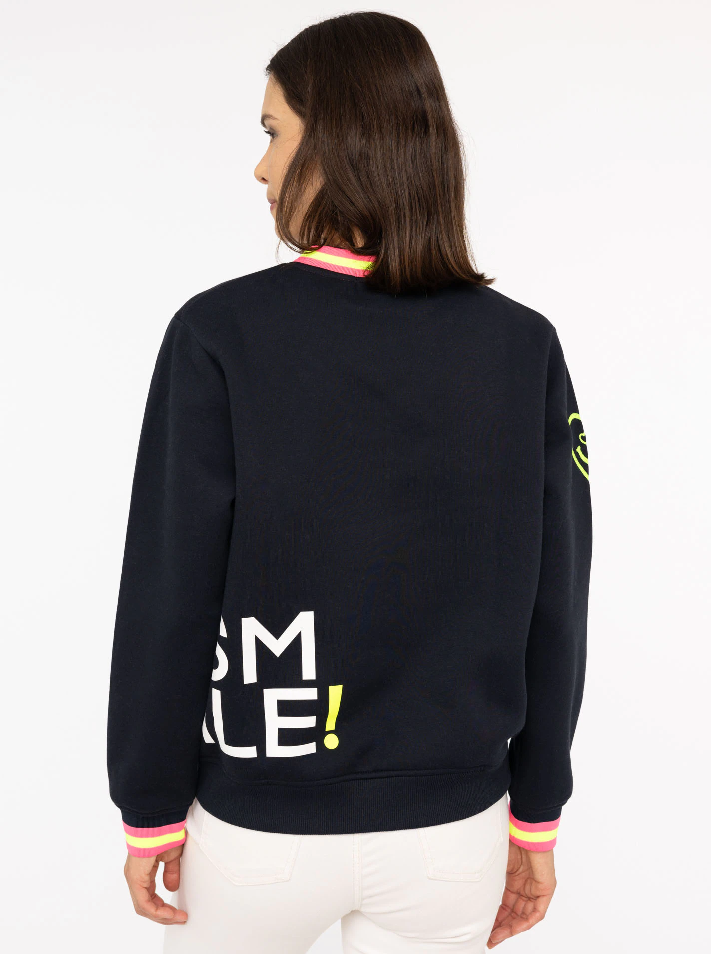 Zwillingsherz Sweatshirt ""Alissa"", mit SMILE PRINT, Kontrastbündchen, ges günstig online kaufen