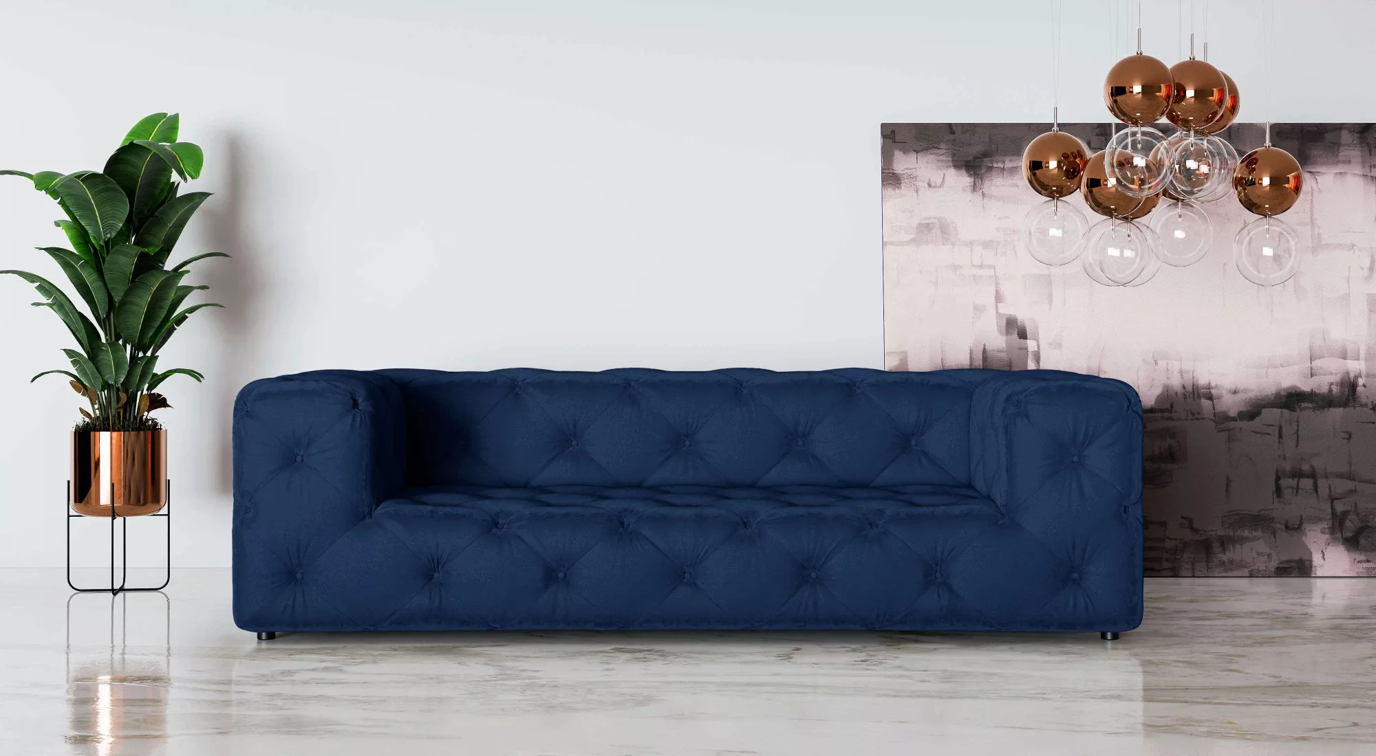 Places of Style 3-Sitzer "FOLLINA", 3-Sitzer Sofa mit klassischer Chesterfi günstig online kaufen