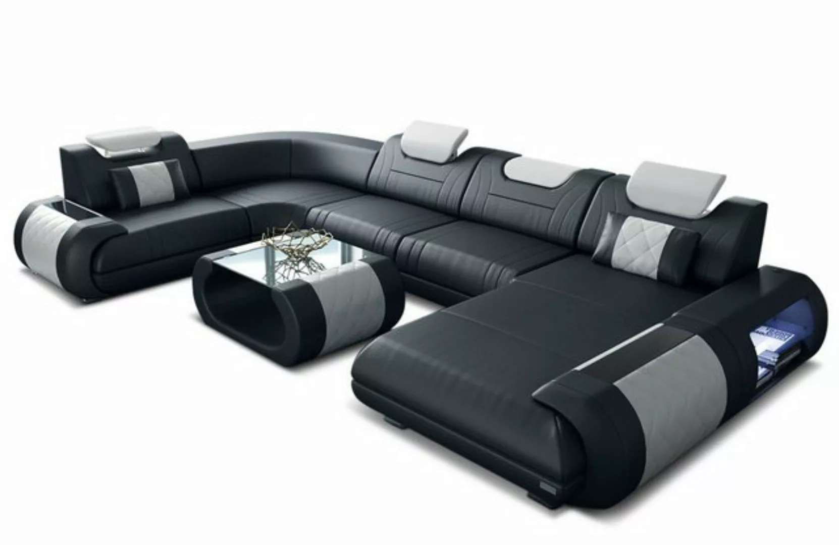 Sofa Dreams Wohnlandschaft Ledersofa Rimini U Form Ledercouch Leder Sofa, C günstig online kaufen