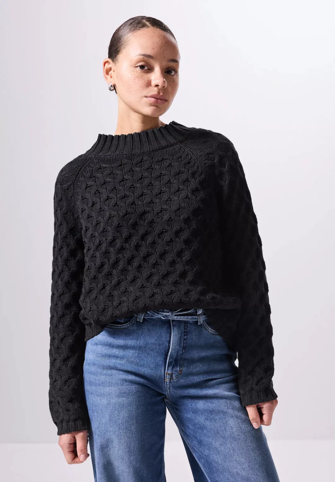 STREET ONE STUDIO Strickpullover, im soften Baumwoll-Mix günstig online kaufen