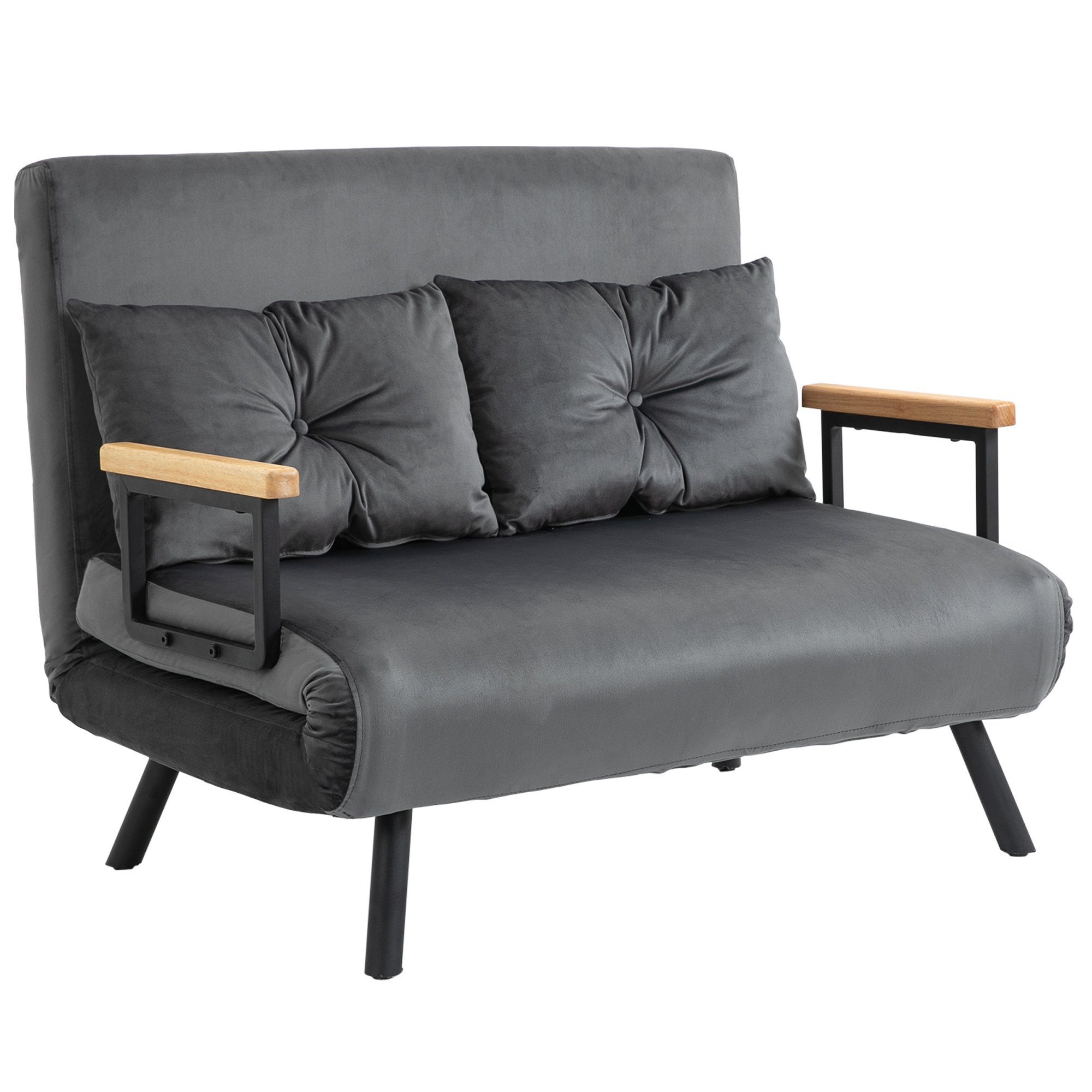 HOMCOM Schlafsofa Polstersofa mit Verstellbarer Rückenlehne, günstig online kaufen