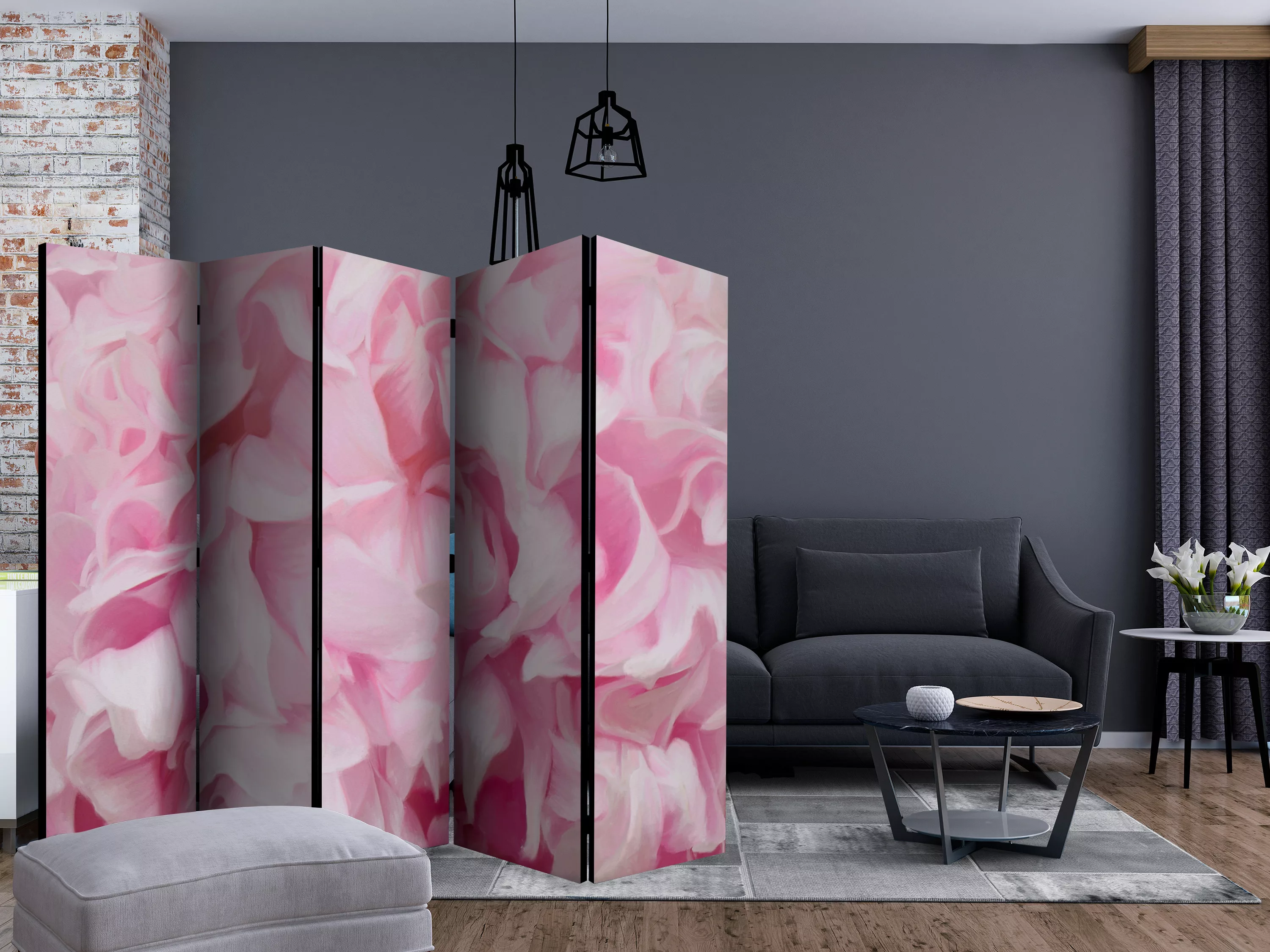 5-teiliges Paravent - Azalea (pink) Ii [room Dividers] günstig online kaufen