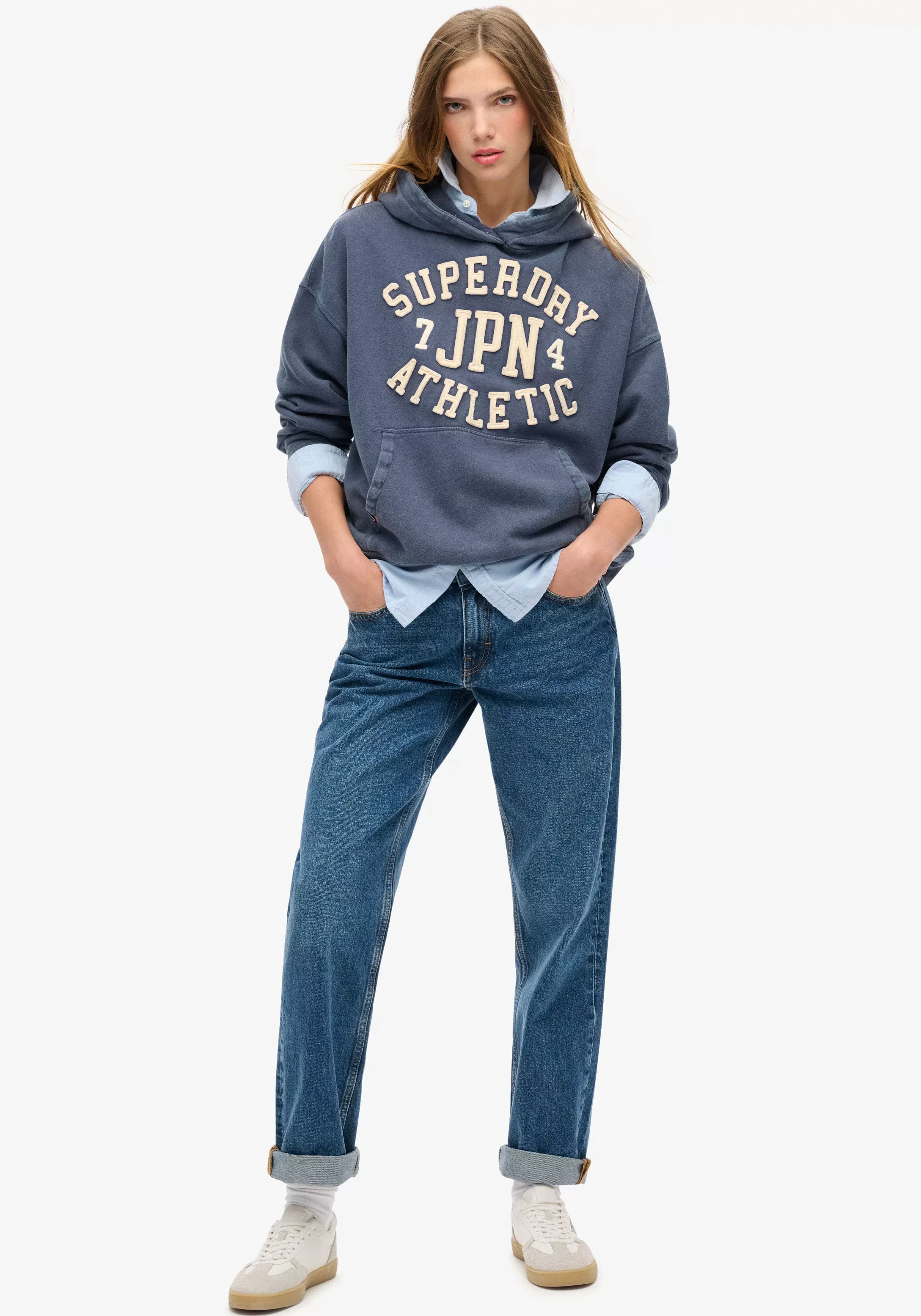 Superdry Kapuzensweatshirt ATHLETIC APPLIQ OVERSIZE HOOD günstig online kaufen