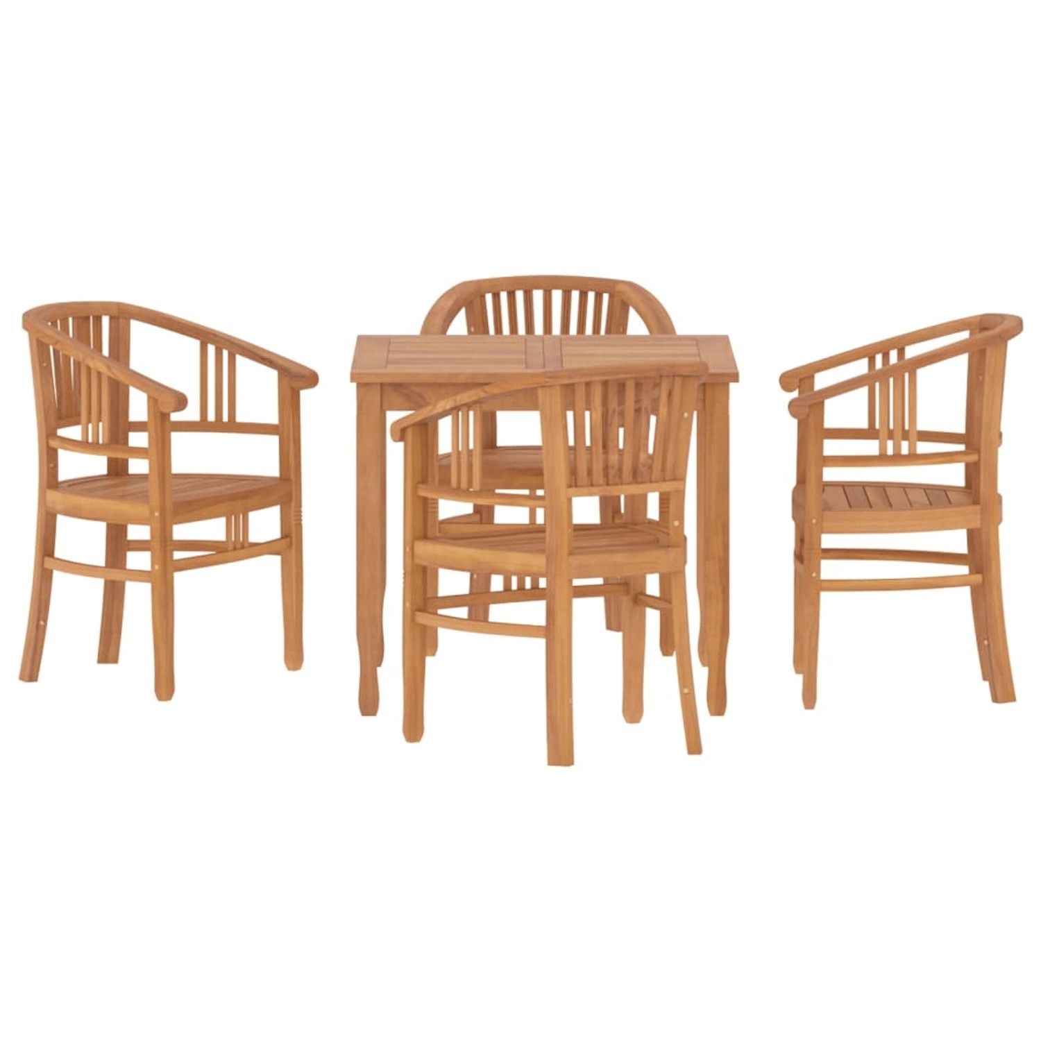 vidaXL 5-tlg Garten-Essgruppe Massivholz Teak Modell 106 günstig online kaufen