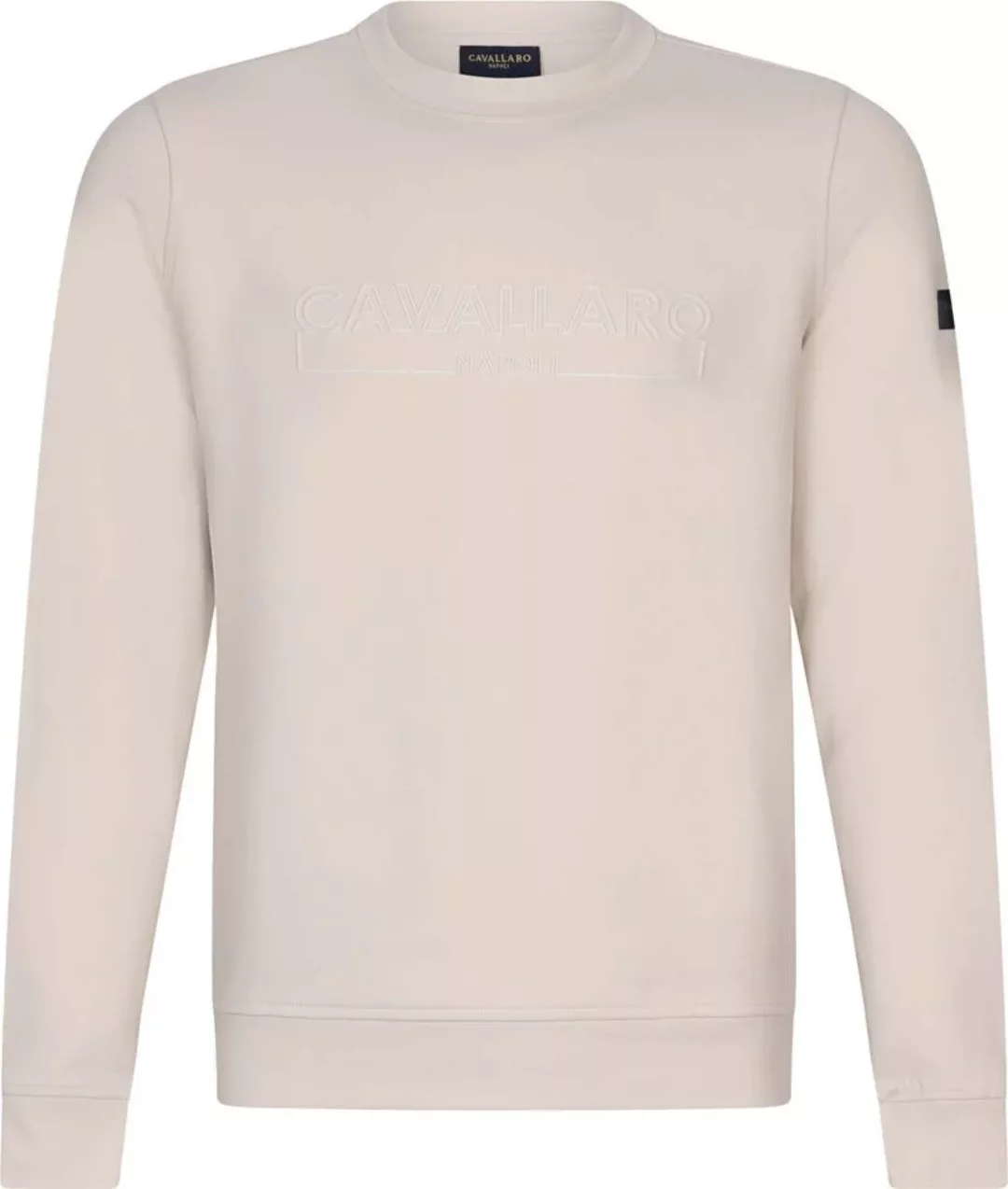Cavallaro Beciano Sweater Logo Ecru - Größe M günstig online kaufen