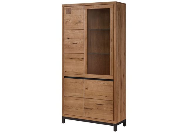 Massivmoebel24 Standvitrine (Vitrine Wildeiche 103x40x205 Tabacco brown geö günstig online kaufen