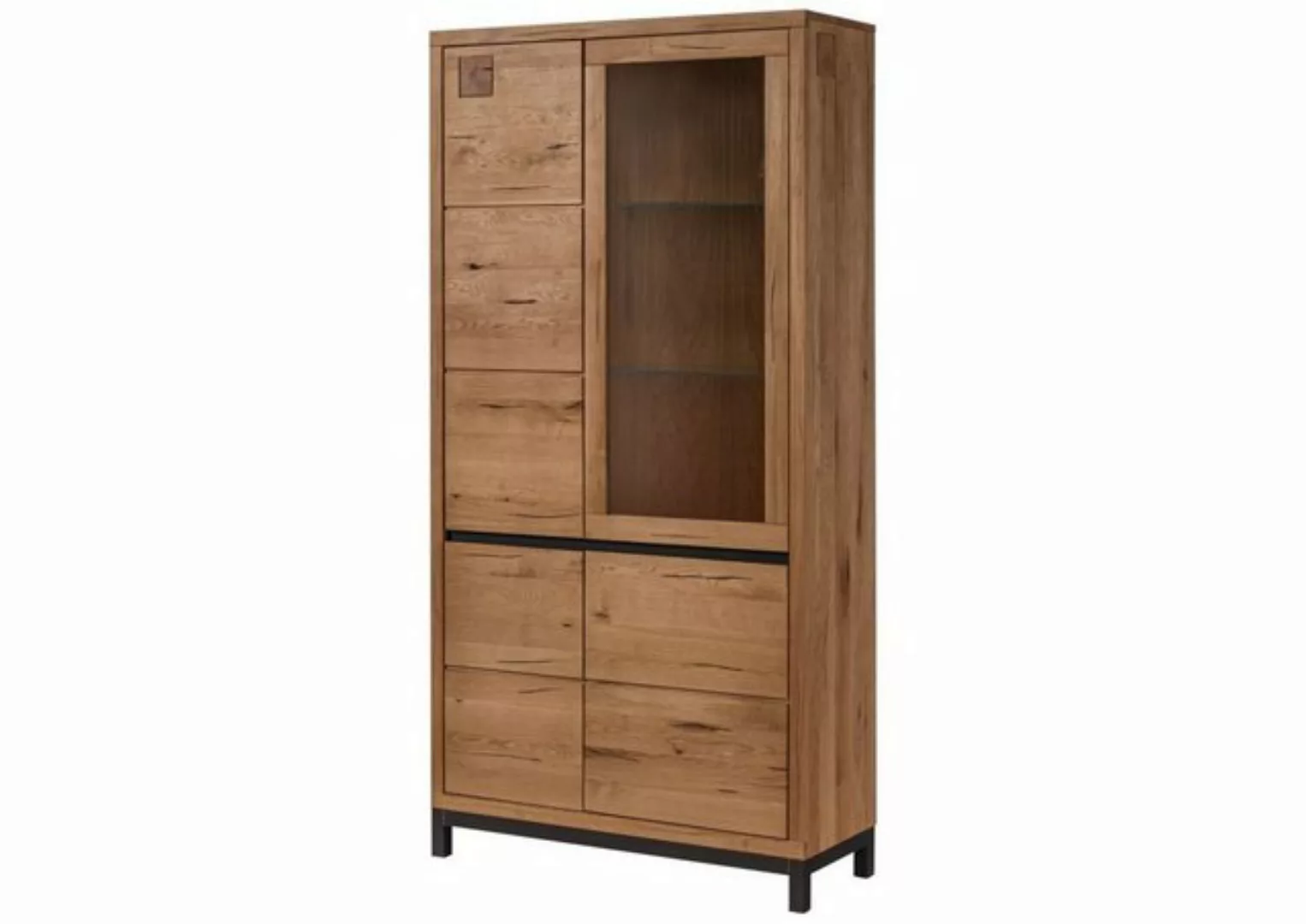 Massivmoebel24 Standvitrine (Vitrine Wildeiche 103x40x205 Tabacco brown geö günstig online kaufen