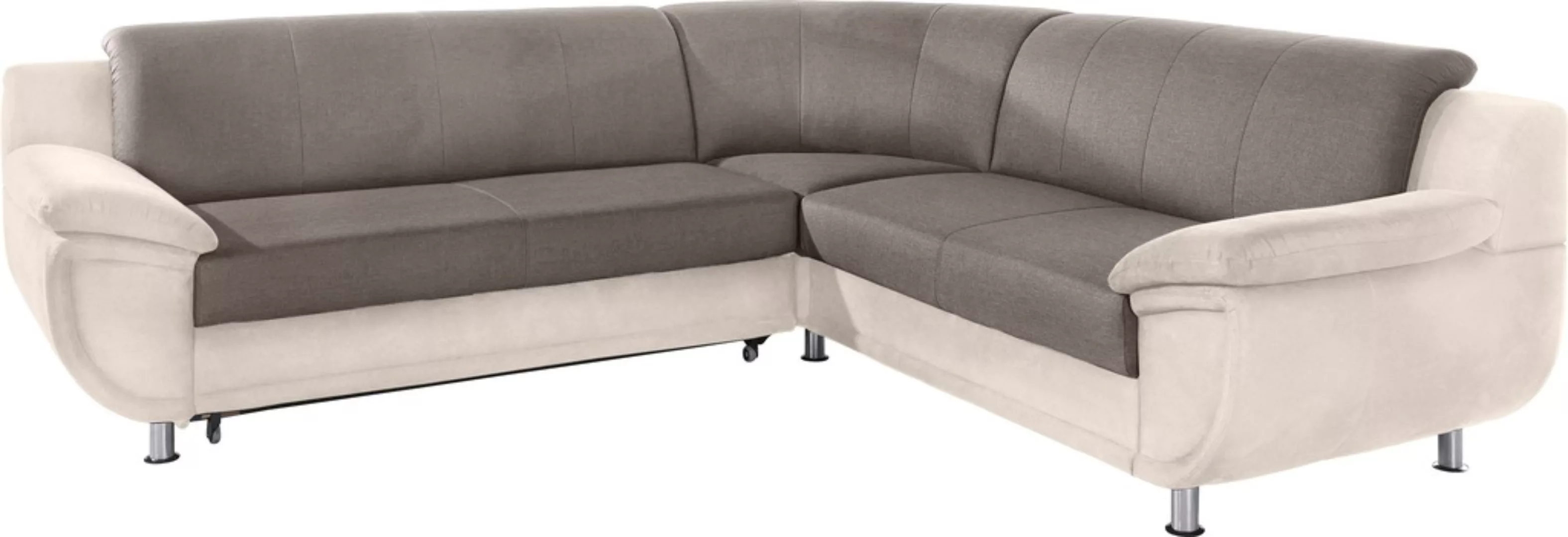 TRENDMANUFAKTUR Ecksofa "Rondo 3, zeitlos und modern, im Materialmix, L-For günstig online kaufen