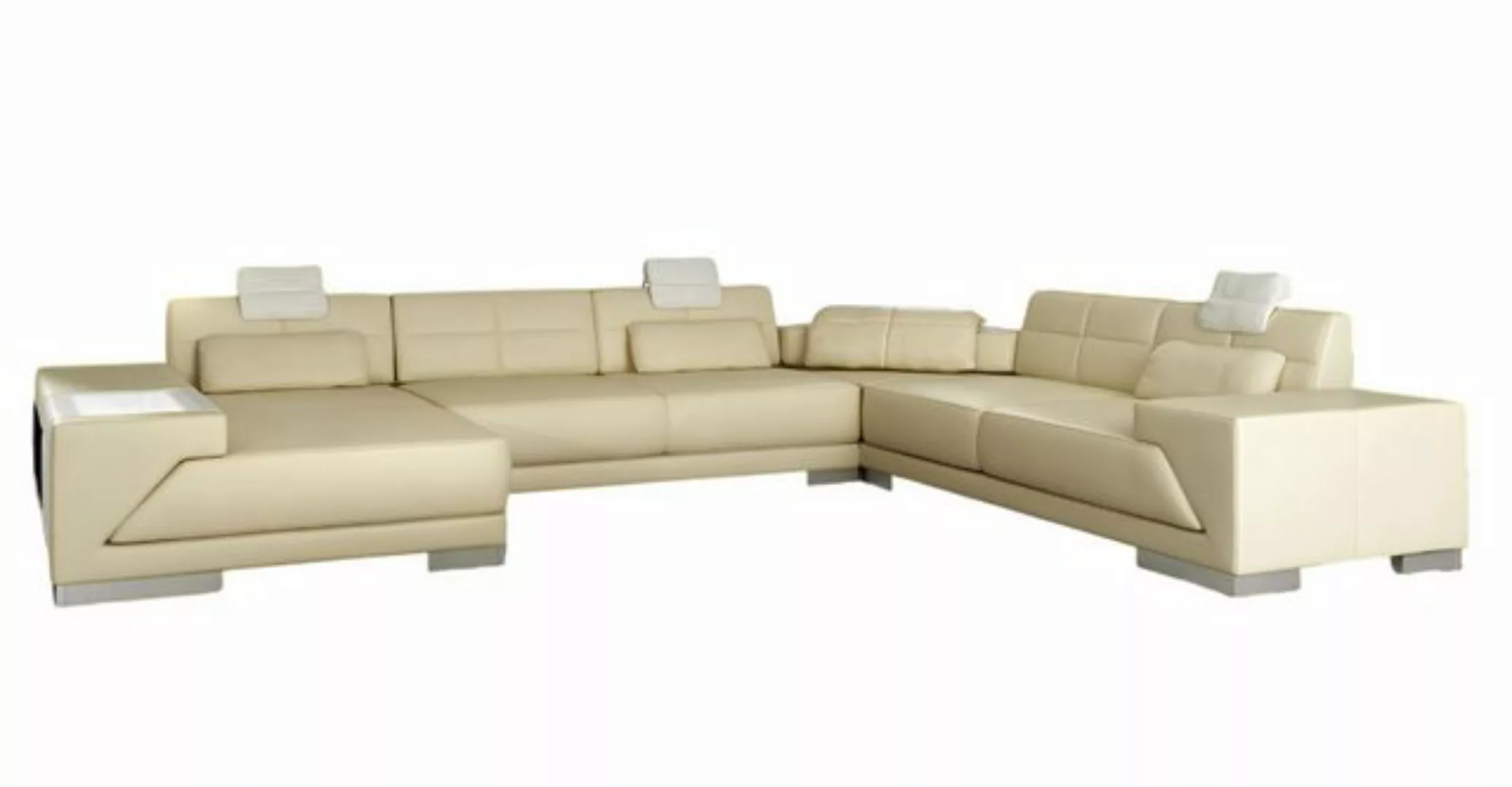 Xlmoebel Ecksofa Neues Ecksofa aus Leder mit USB-Anschluss, Polsterung und günstig online kaufen