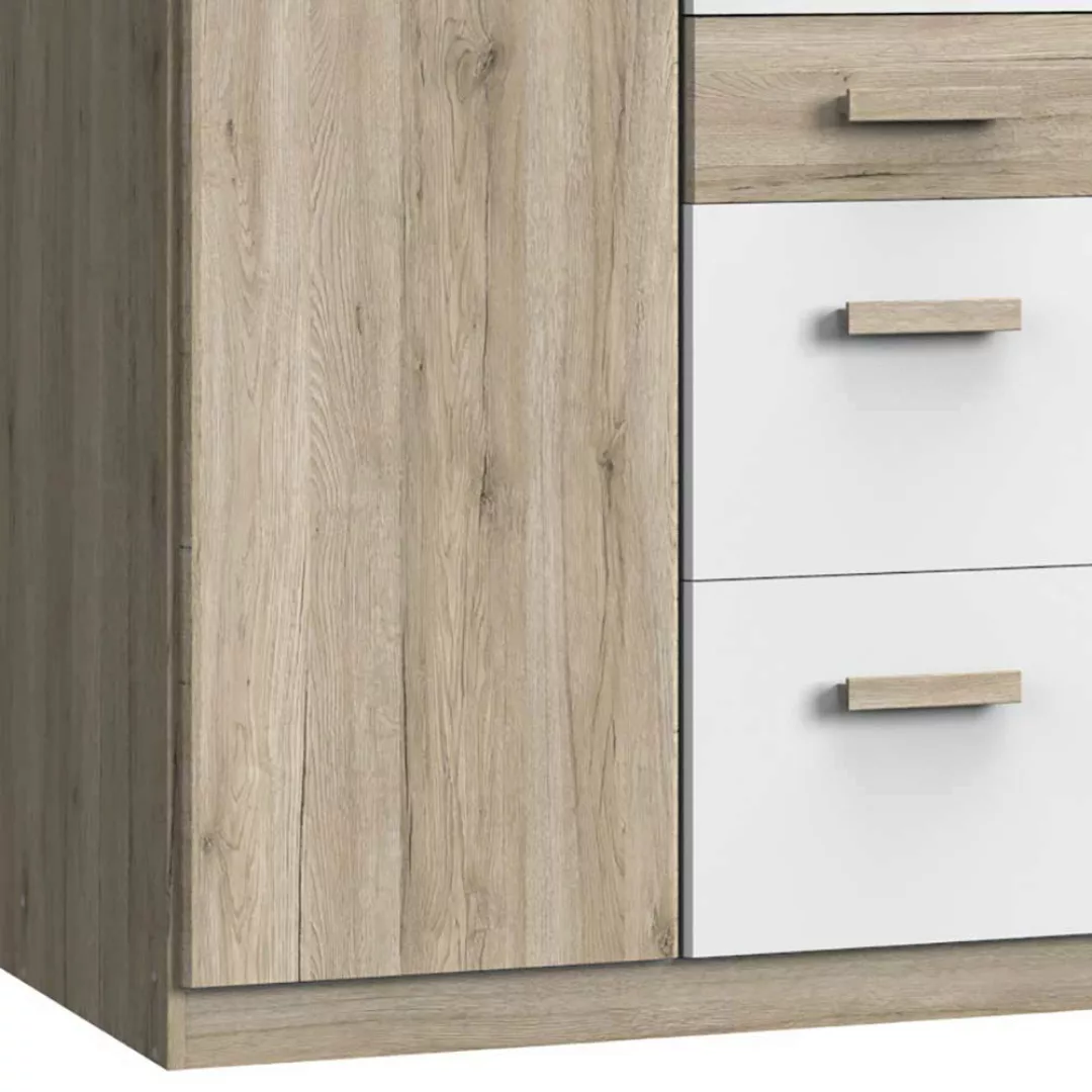 Kleiderschrank 2türig mit drei Schubladen modernem Design günstig online kaufen