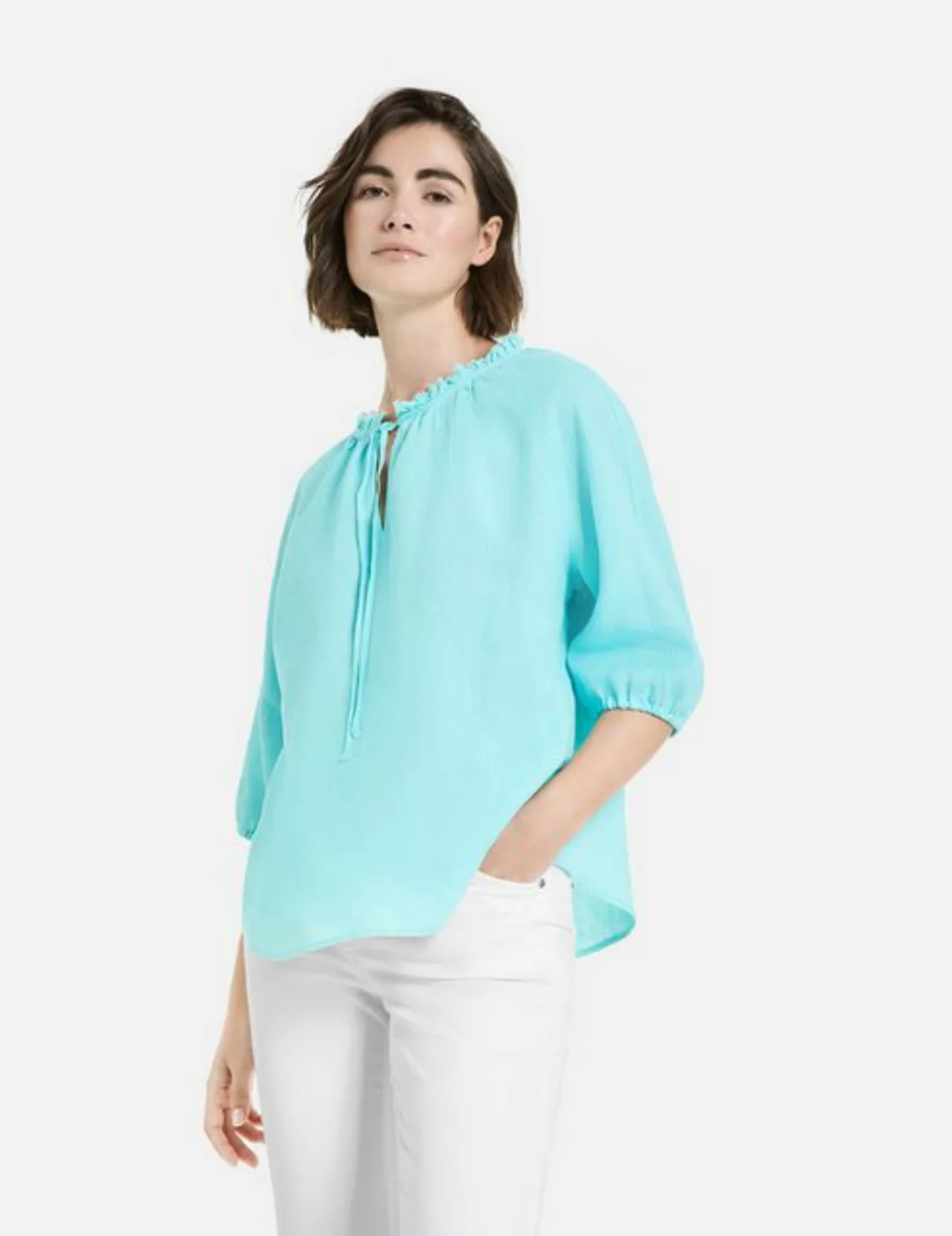 GERRY WEBER Klassische Bluse 3/4 Arm Bluse mit Rüschenkragen günstig online kaufen