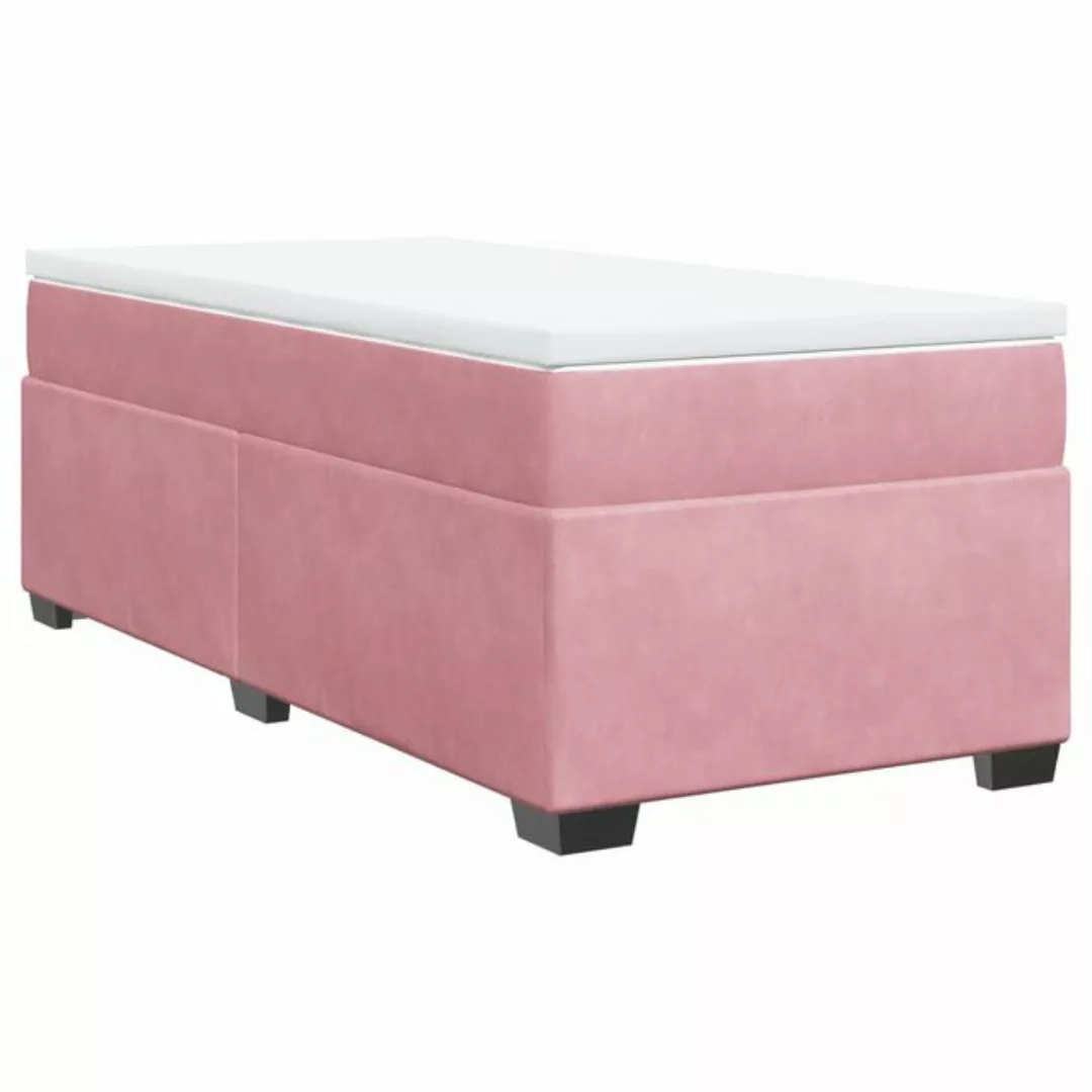 vidaXL Bett Boxspringbett mit Matratze Rosa 90x190 cm Samt günstig online kaufen