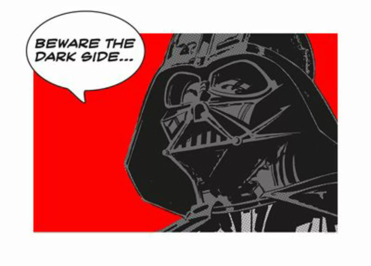 KOMAR Wandbild - Star Wars Classic Comic Quote Vader - Größe: 70 x 50 cm me günstig online kaufen