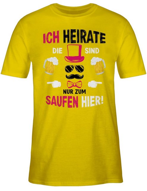 Shirtracer T-Shirt Ich heirate die sind nur zum saufen hier JGA Männer günstig online kaufen