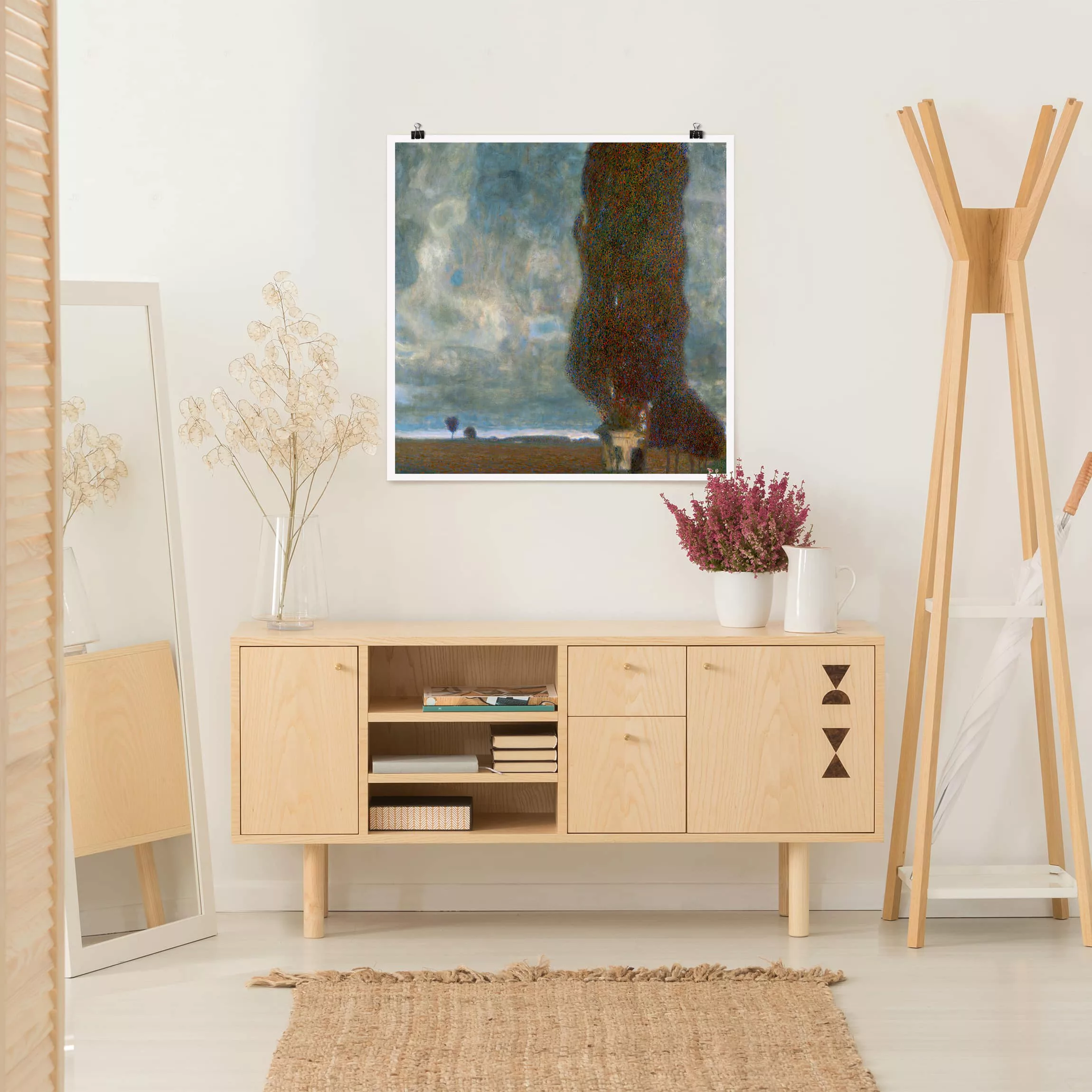Poster Kunstdruck - Quadrat Gustav Klimt - Die große Pappel II günstig online kaufen