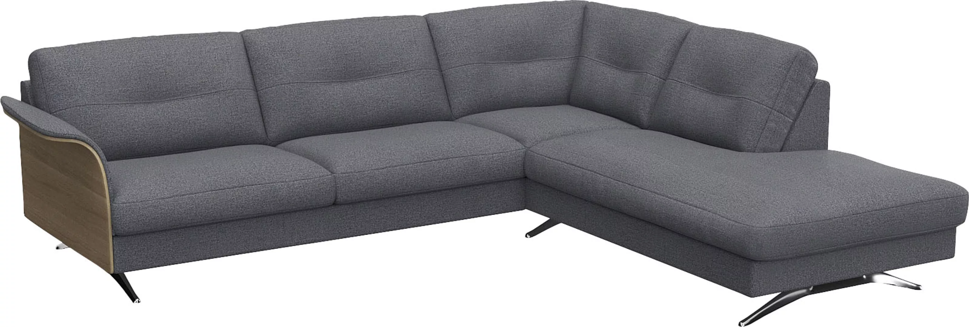 FLEXLUX Ecksofa "Glow", Walnuss, Breite 268 cm, Tiefe 224 cm, L-Form günstig online kaufen