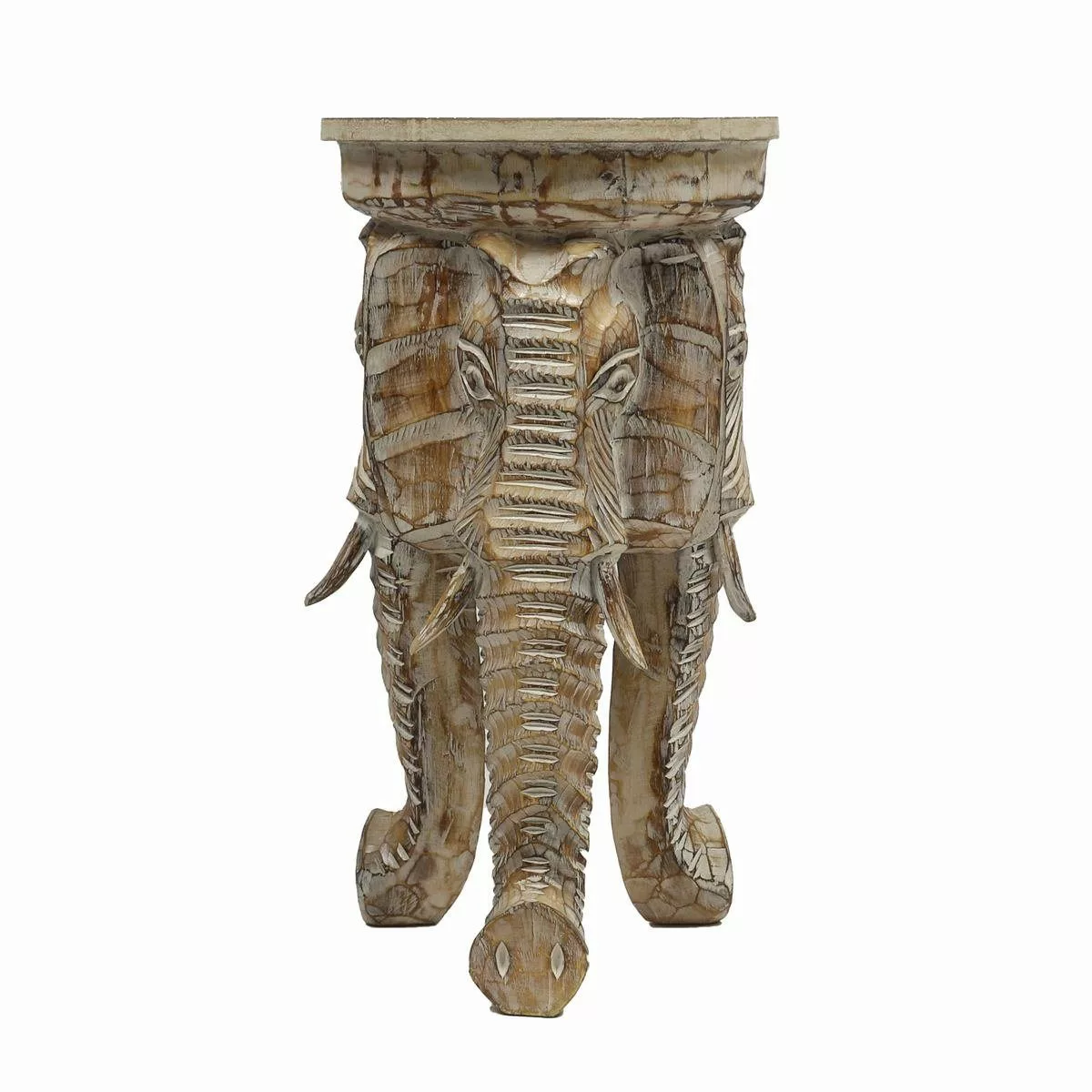 Oriental Galerie Blumenhocker Natur Rundhocker Elefant günstig online kaufen