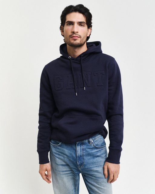 Gant Kapuzensweatshirt EMBOSSED SWEAT HOODIE günstig online kaufen