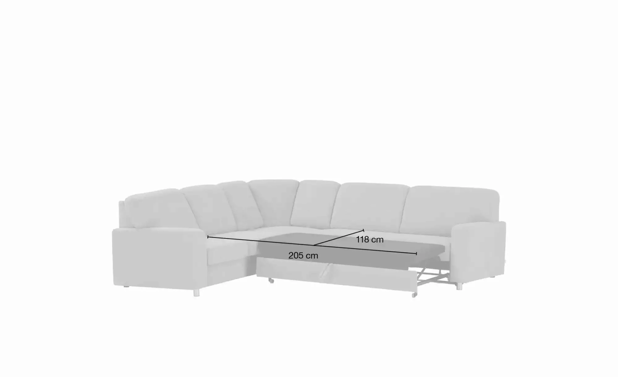 smart Ecksofa  Valencia ¦ grau ¦ Maße (cm): B: 236 H: 90 T: 266 Polstermöbe günstig online kaufen