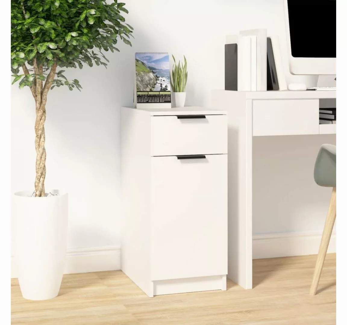 vidaXL Aktenschrank Schreibtischschrank Weiß 33,5x50x75 cm Holzwerkstoff günstig online kaufen