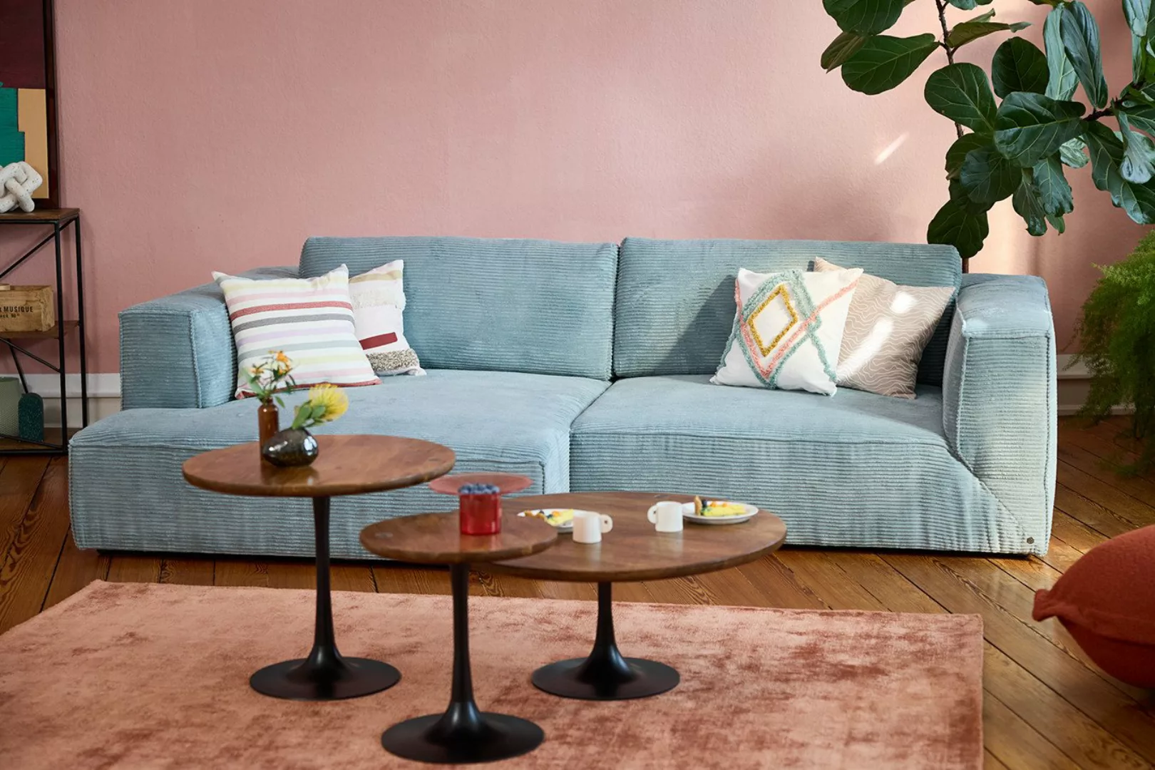 TOM TAILOR HOME Big-Sofa BIG CUBE Style Ecksofa im Cordstoff TRI69 pool - R günstig online kaufen