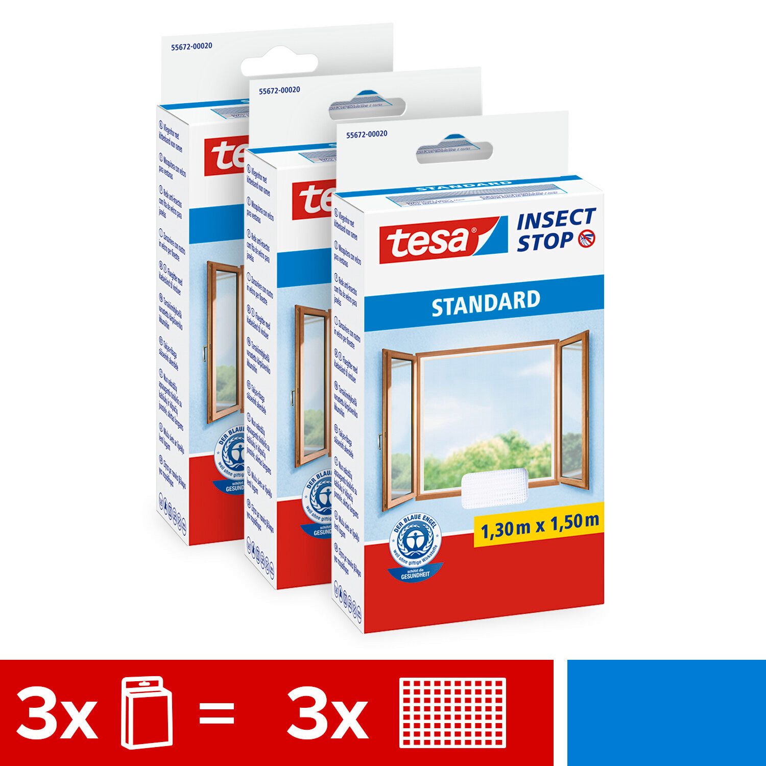 tesa Insektenschutz-Fensterrahmen Insect Stop Standard Fliegengitter günstig online kaufen