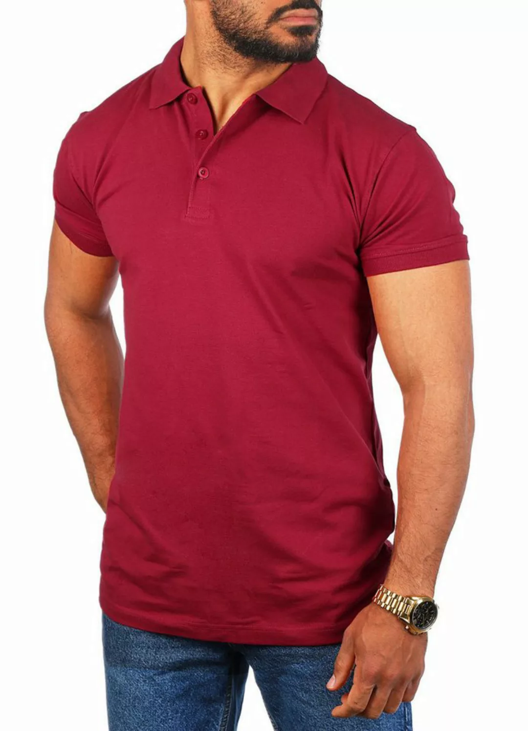 Young & Rich Poloshirt Herren Uni 1002 Größe S bis 9XL! unifarben regular f günstig online kaufen